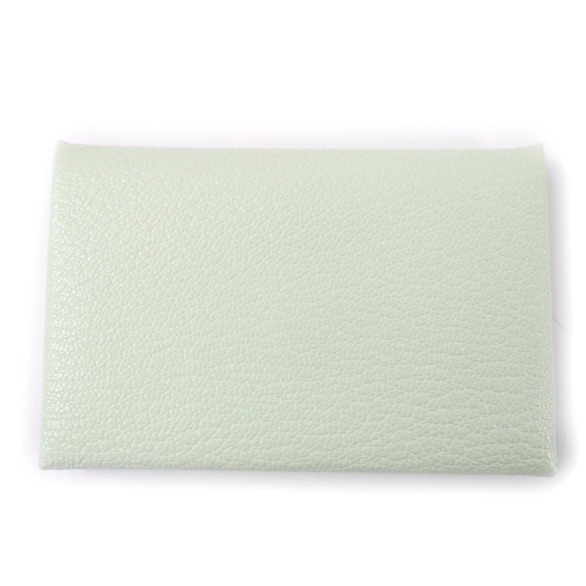 Hermes HERMES Calvi Chevre Vert Fizz Mint Pass Case/Business Card Holder/Card Case, B Stamp, Made in France, Women's Size ONE SIZE - 1 Thumbnail