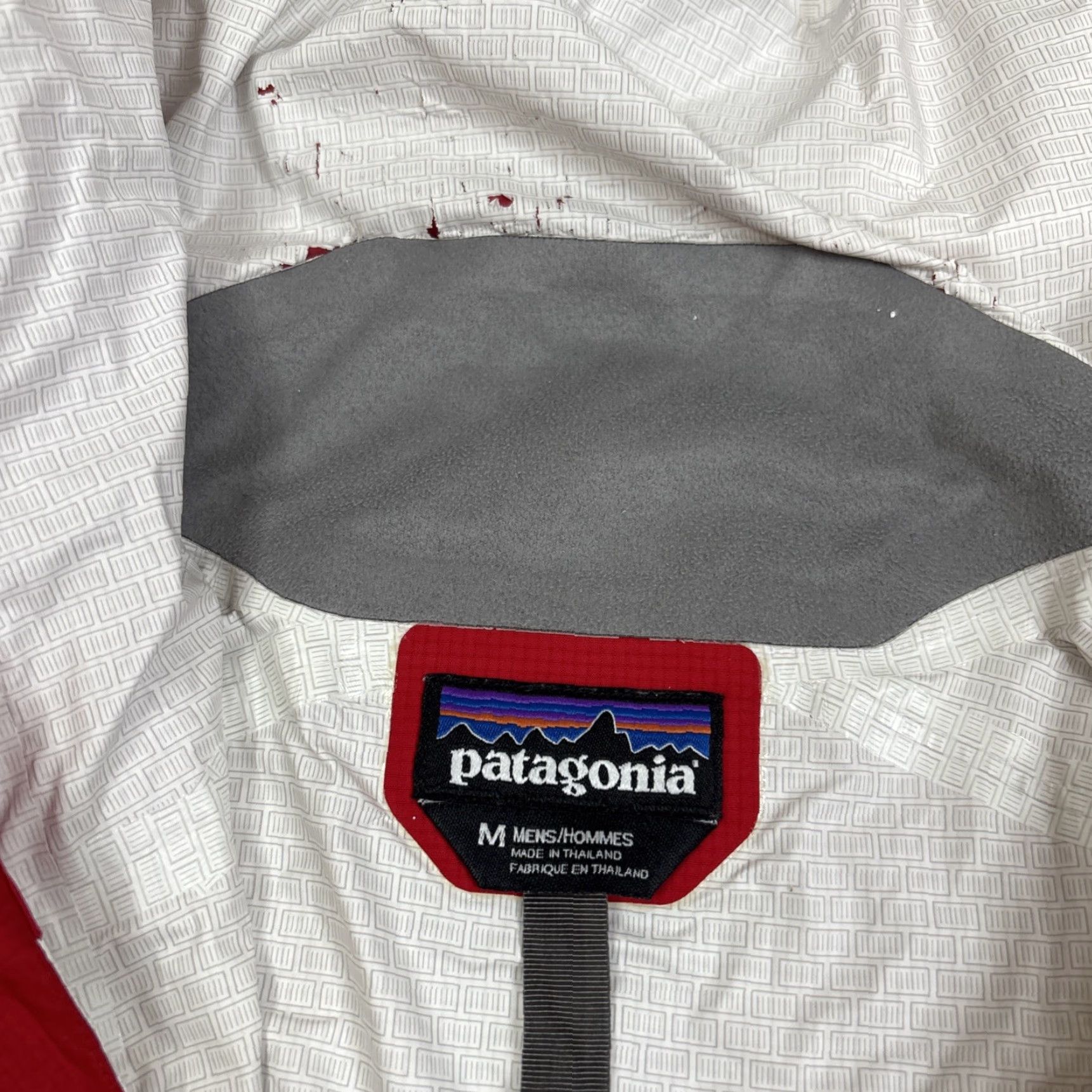 Patagonia H2No Jacket Mens M Red Full Zip Hooded Windbreaker Rain