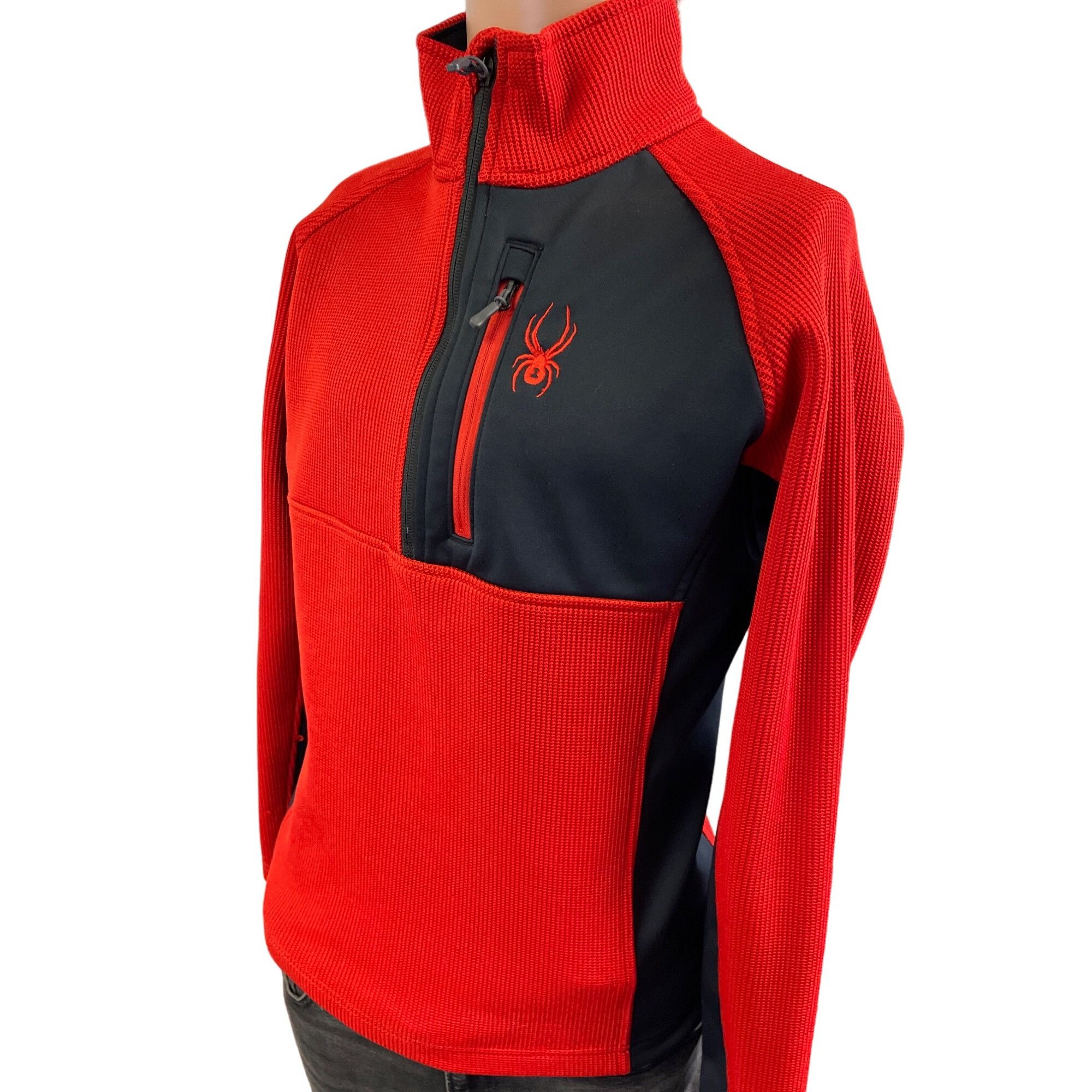 Spyder Spyder Men's Red/Black Half Zipper Pullover Sweater Stretch Size US M / EU 48-50 / 2 - 2 Thumbnail