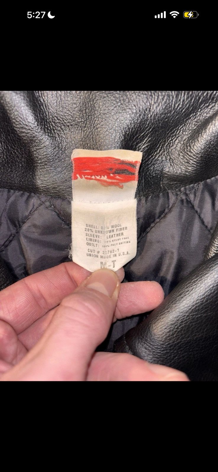 Wilsons Leather Vtg Union Line Wool Leather Varsity Bomber Letterman Jacket Size US XL / EU 56 / 4 - 4 Thumbnail