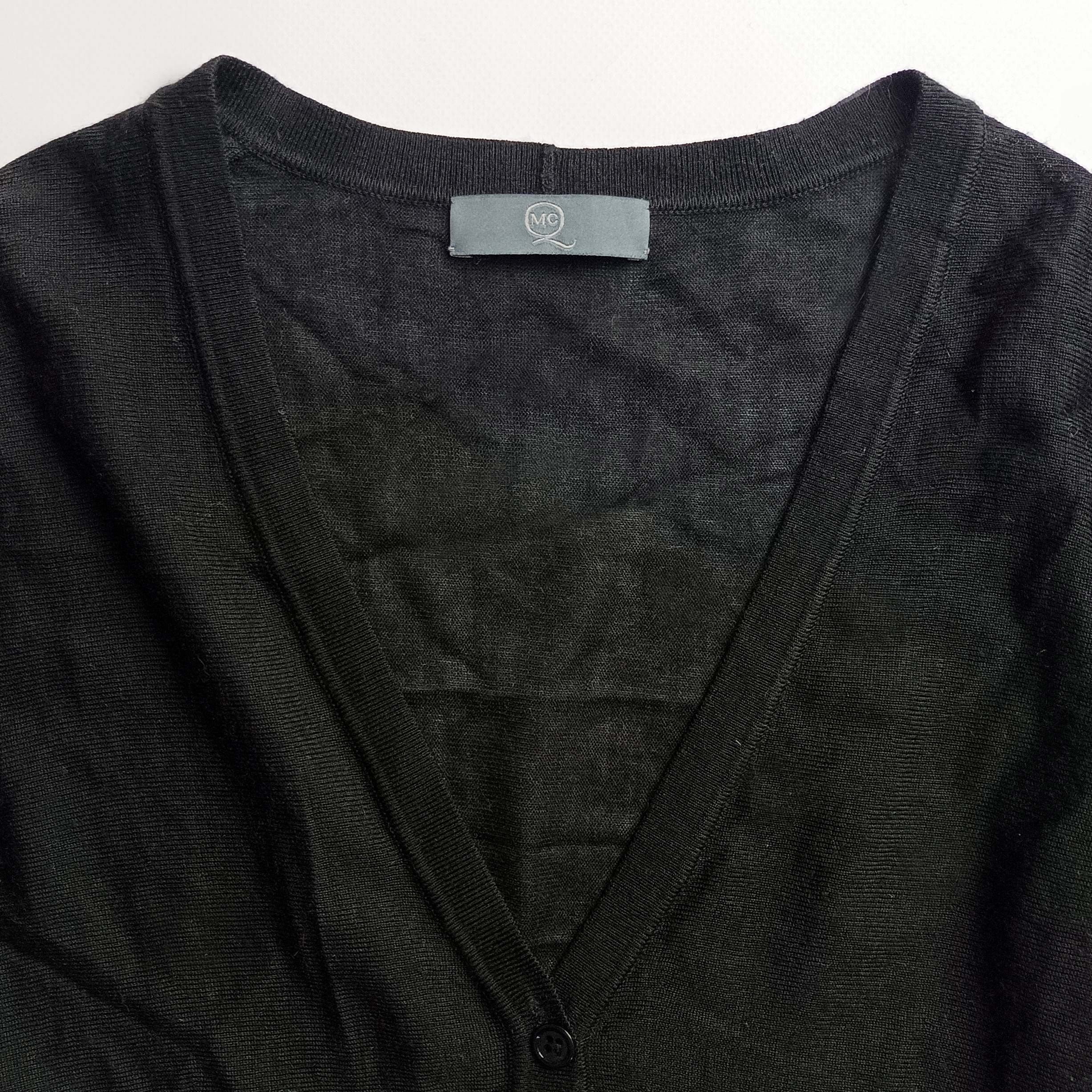 McQ Alexander McQueen Alexander McQueen Womens Black 100% Wool Cardigan Size M Size M / US 6-8 / IT 42-44 - 8 Thumbnail