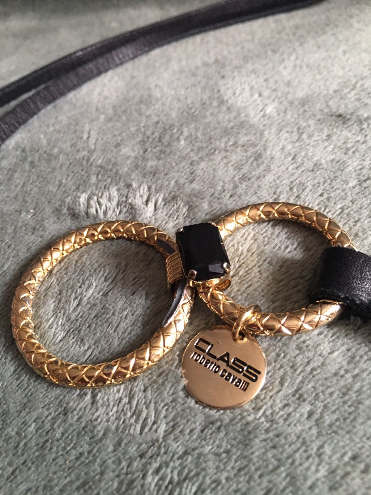 Roberto Cavalli Roberto Cavalli Class Leather Golden Rings Dress Belt Size ONE SIZE - 6 Thumbnail