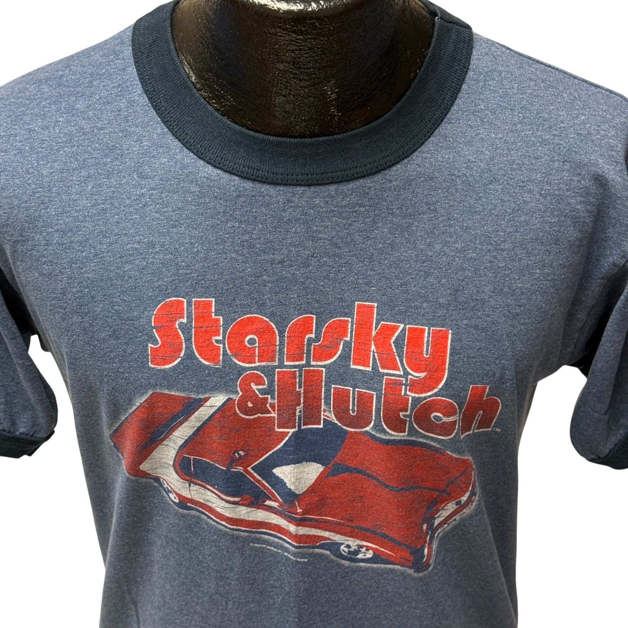 AAA 80's Heather STARSKY HUTCH Throwback Muscle Car 50/50 Ringer Size US M / EU 48-50 / 2 - 2 Thumbnail
