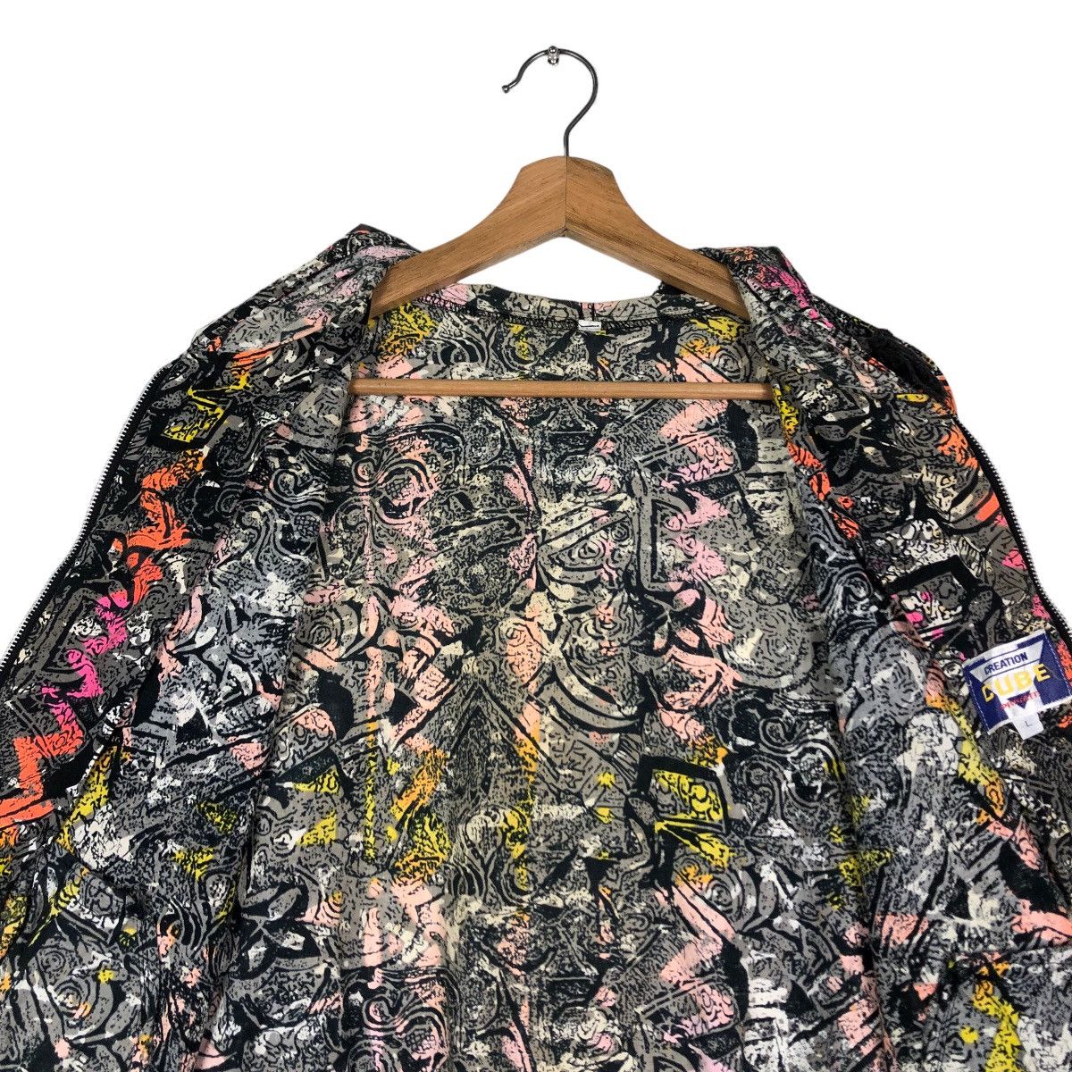 Hysteric Glamour 🔥Vintage Cropped Zipper Bomber Jacket Creation Cube Rare Size US L / EU 52-54 / 3 - 15 Thumbnail