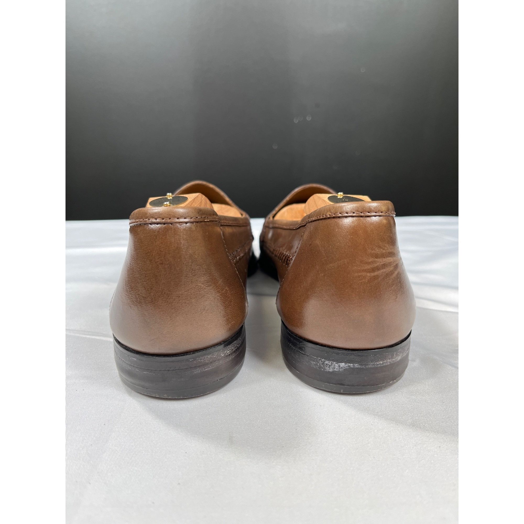 Giorgio Brutini Giorgio Brutini Mens Brown Leather Loafers Size 9.5D SKU 725 Size US 9.5 / EU 42-43 - 5 Thumbnail