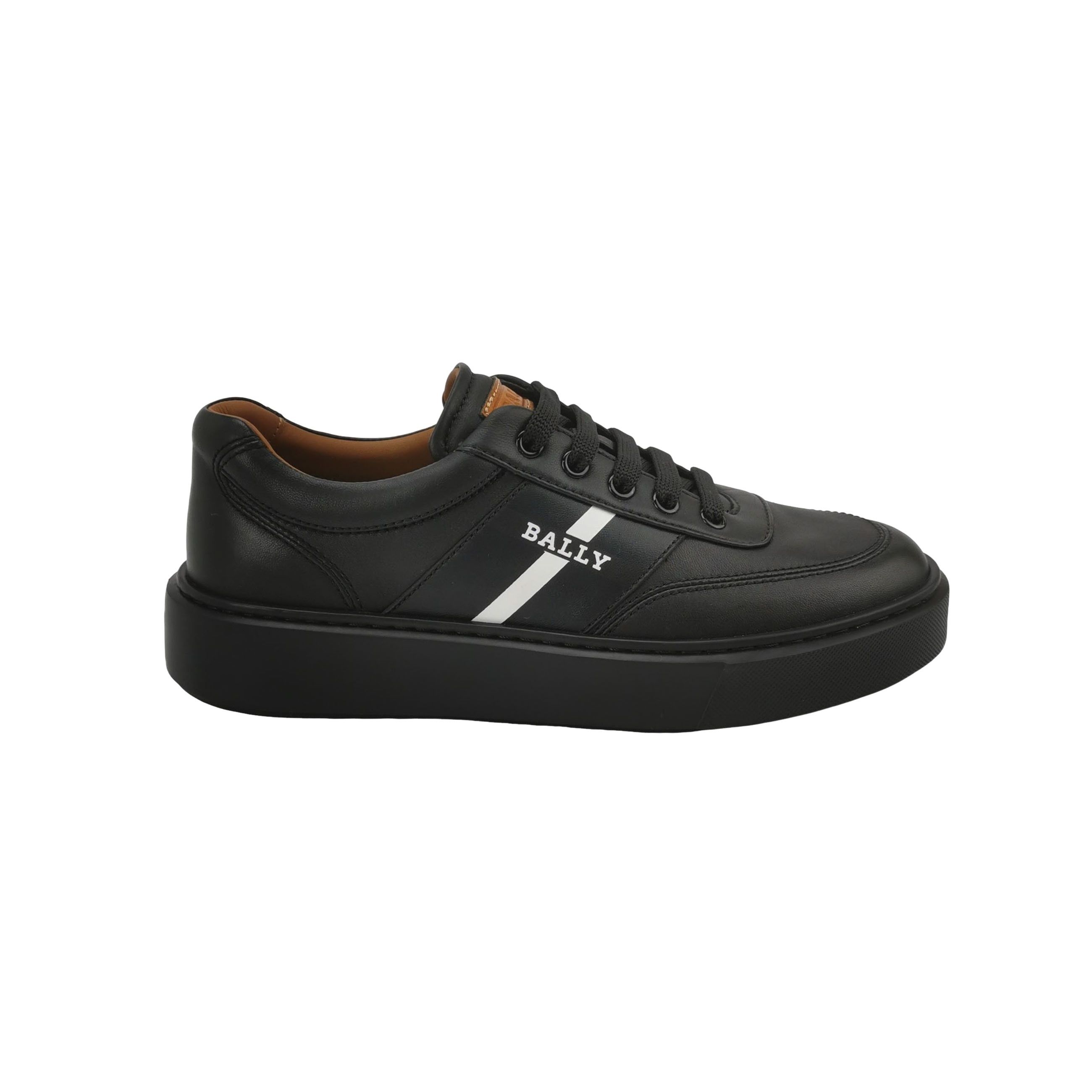 Bally Bally Coby Stripe Logo Leather Sneakers 39.5 Size US 6 / EU 39 - 1 Thumbnail