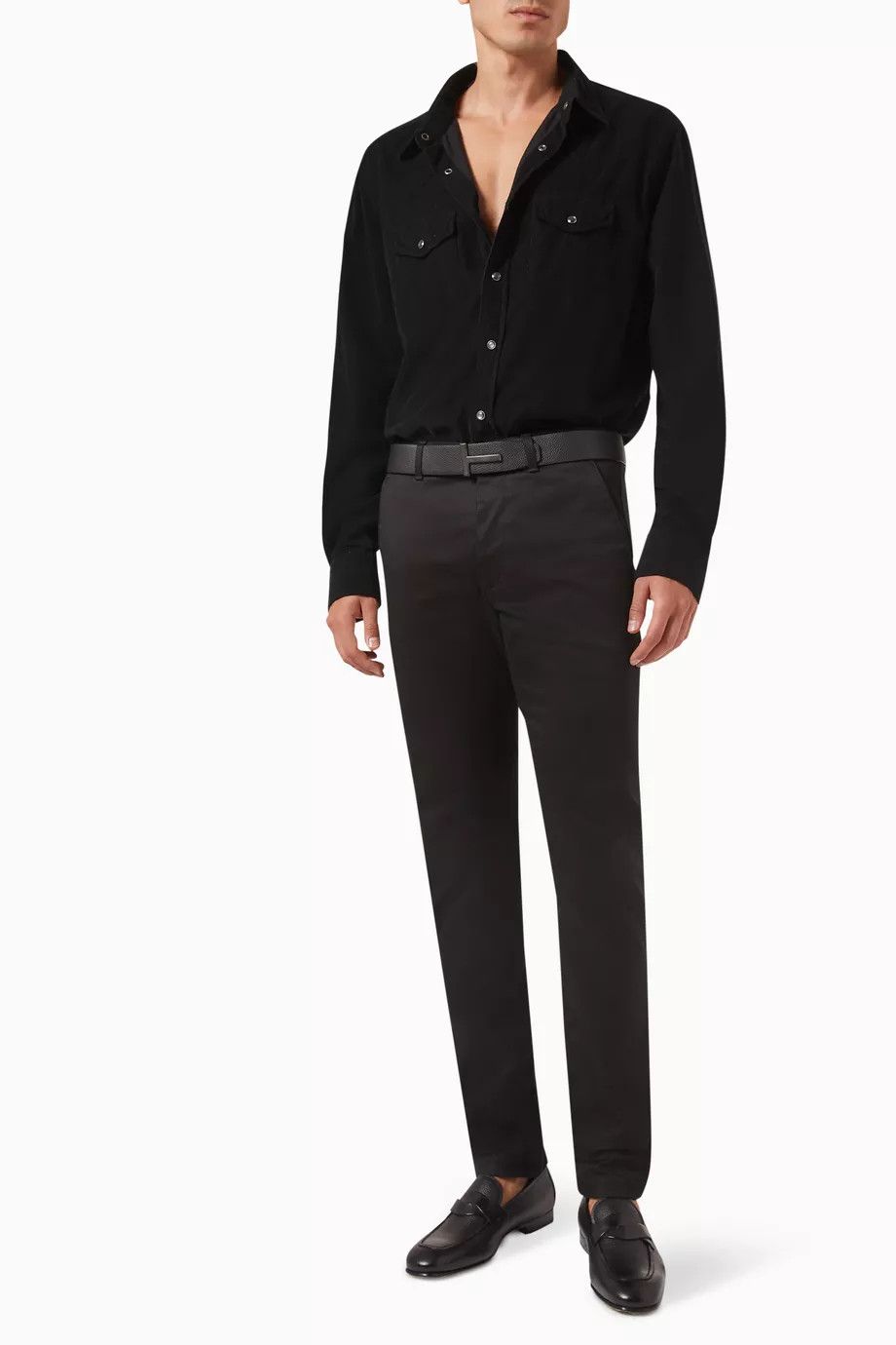 Tom Ford o1y0425 Solid Color Shirt in Black Size US S / EU 44-46 / 1 - 4 Thumbnail