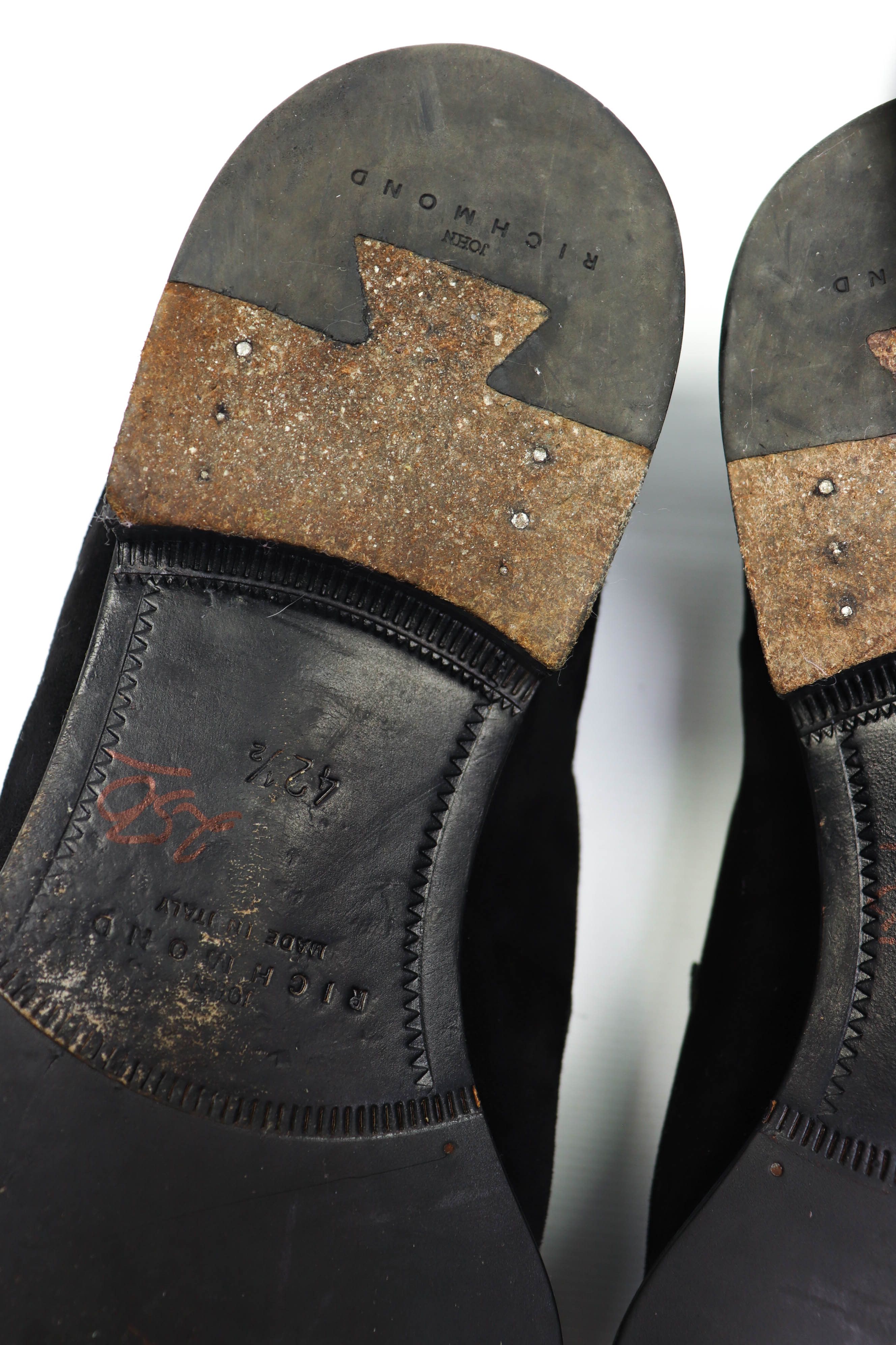 John Richmond Vintage John Richmond Black Suede Leather Loafers Shoes Size US 9.5 / EU 42-43 - 10 Thumbnail