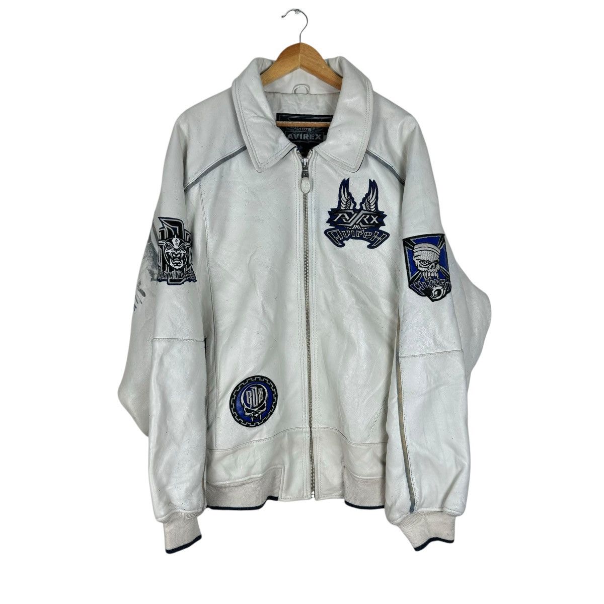Avirex 🌟AVIREX ROAD DOGZ VARSITY LEATHER JACKET Size US XXL / EU 58 / 5 - 3 Thumbnail