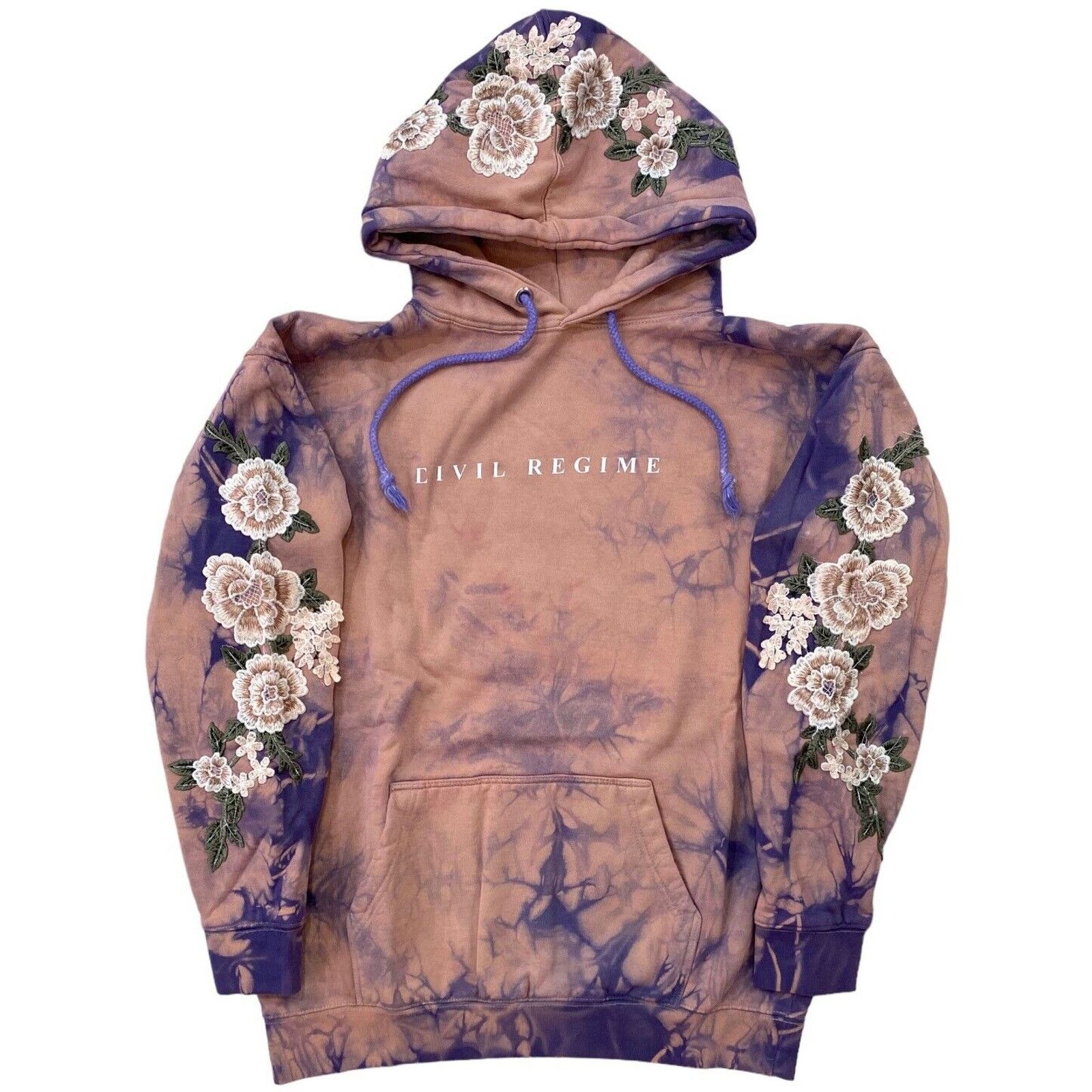 Civil Regime Civil Regime by Darc Sport Women's White Rose Tie Dye Hoodie Size L / US 10 / IT 46 - 1 Thumbnail