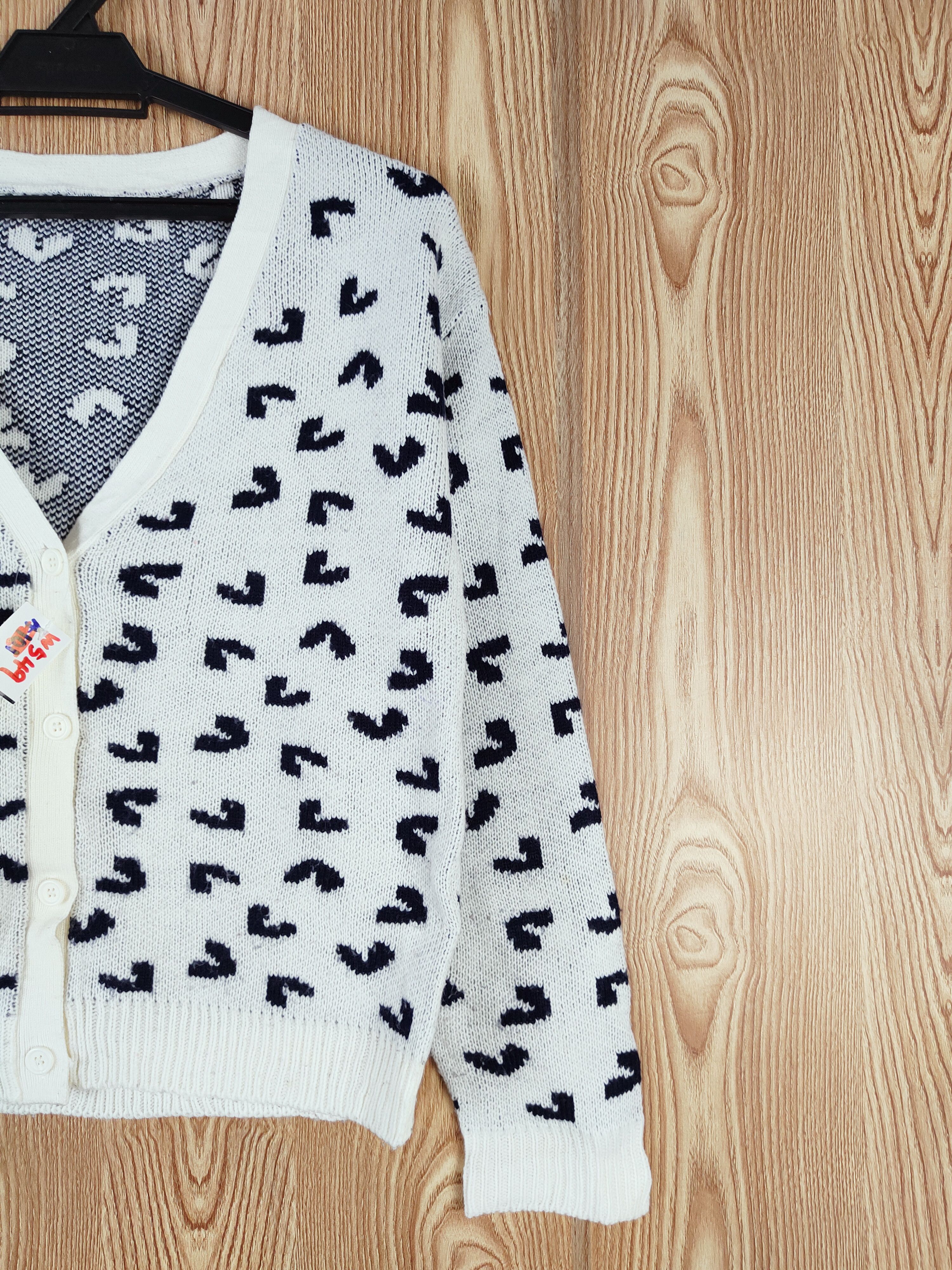 Homespun Knitwear × Japanese Brand Japan leopard tiger design Ivory Knitwear Cardigan #W549 Size S / US 4 / IT 40 - 5 Thumbnail