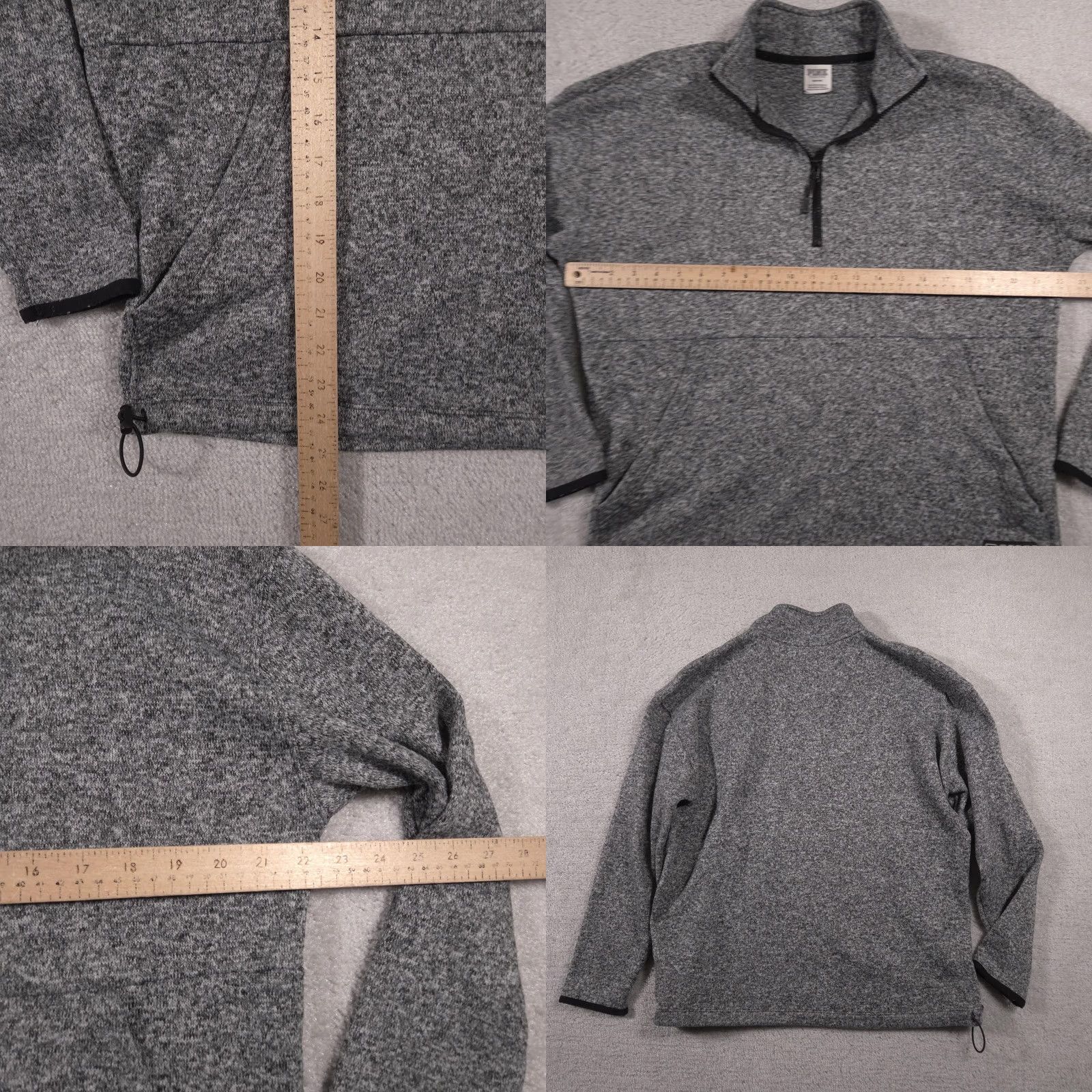 Pinko PINK Victoria's Secret Pullover Womens Medium Half Zip Sweater Fleece Pocket Sweater Gray Pocket Kangaroo Half Zip Mens? Size M / US 6-8 / IT 42-44 - 8 Thumbnail