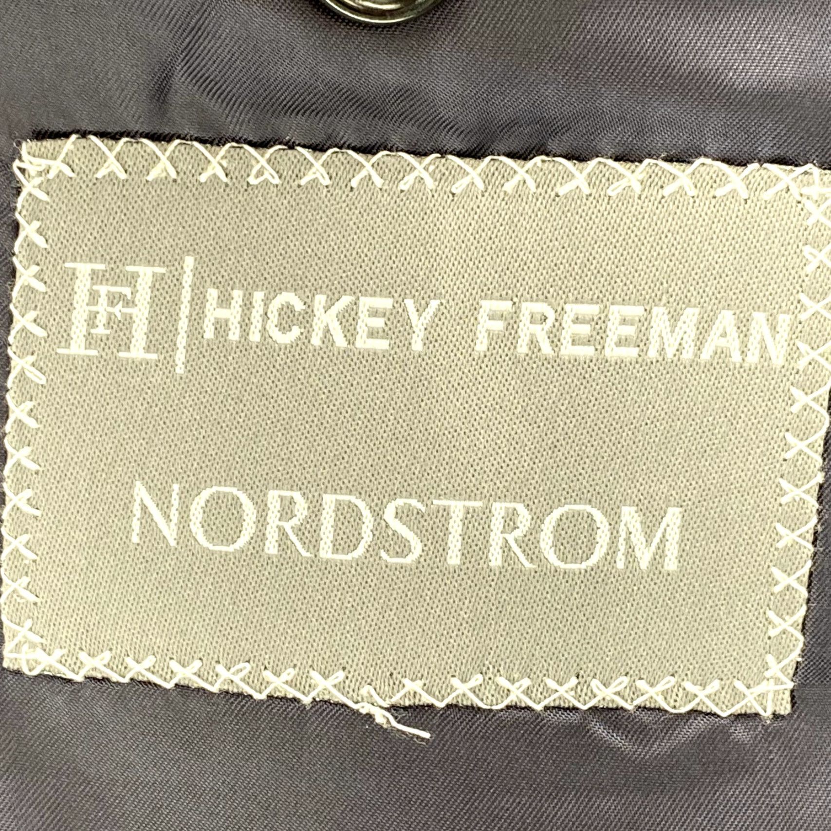 Vintage Vintage Loro Piana x Hickey Freeman Blazer Men's 40L Navy Pinstripe USA Jacket Size 40R - 6 Thumbnail