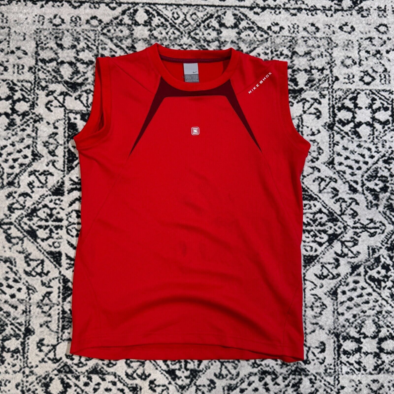 Nike × Vintage Vintage Nike Unisex Red Polyester Vest Jersey Tank Top SizeM Size US M / EU 48-50 / 2 - 1 Thumbnail