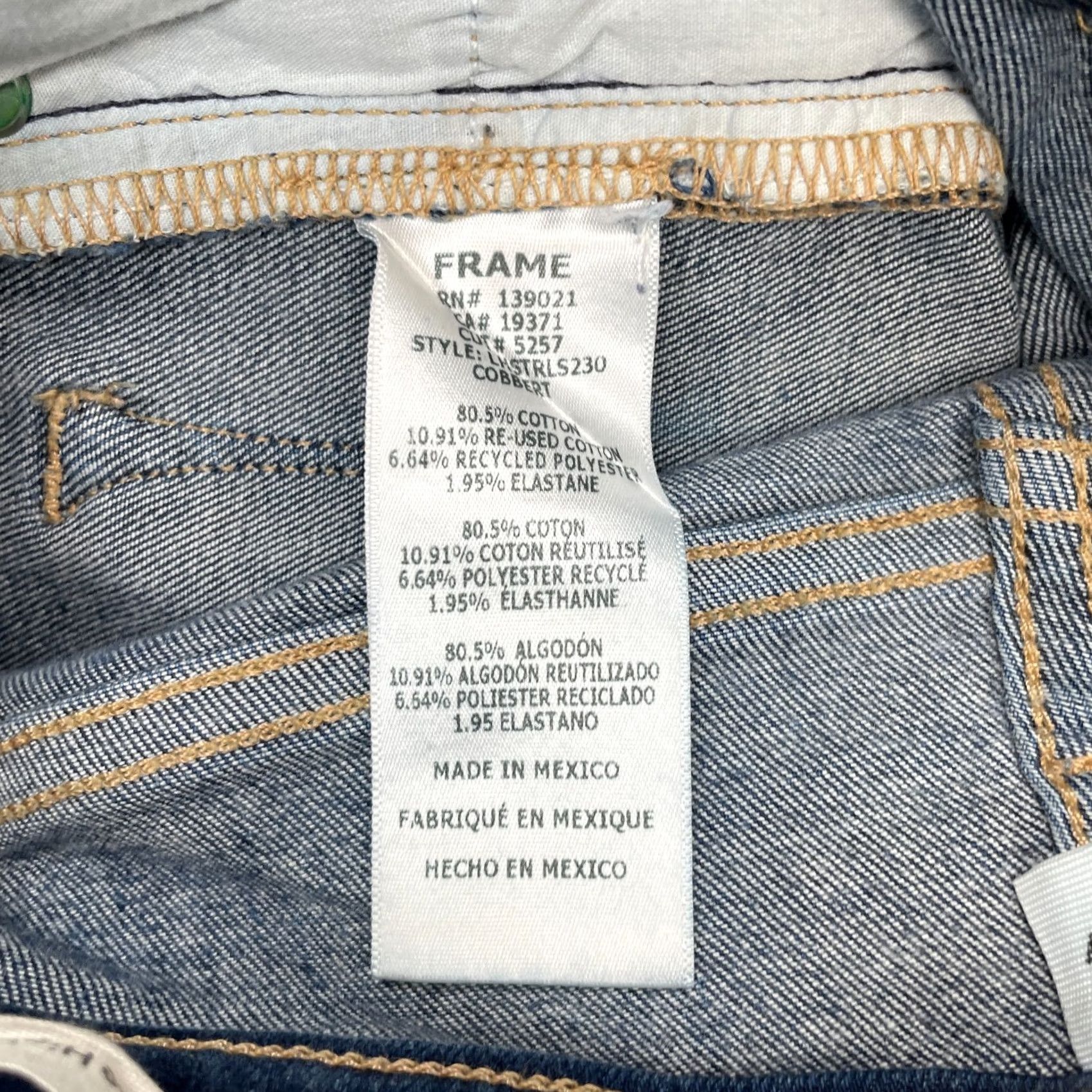 Frame FRAME Jeans Womens 27 Blue High Straight Leg Cobbert Denim Cotton Raw Hem Size 27" / US 4 / IT 40 - 5 Thumbnail