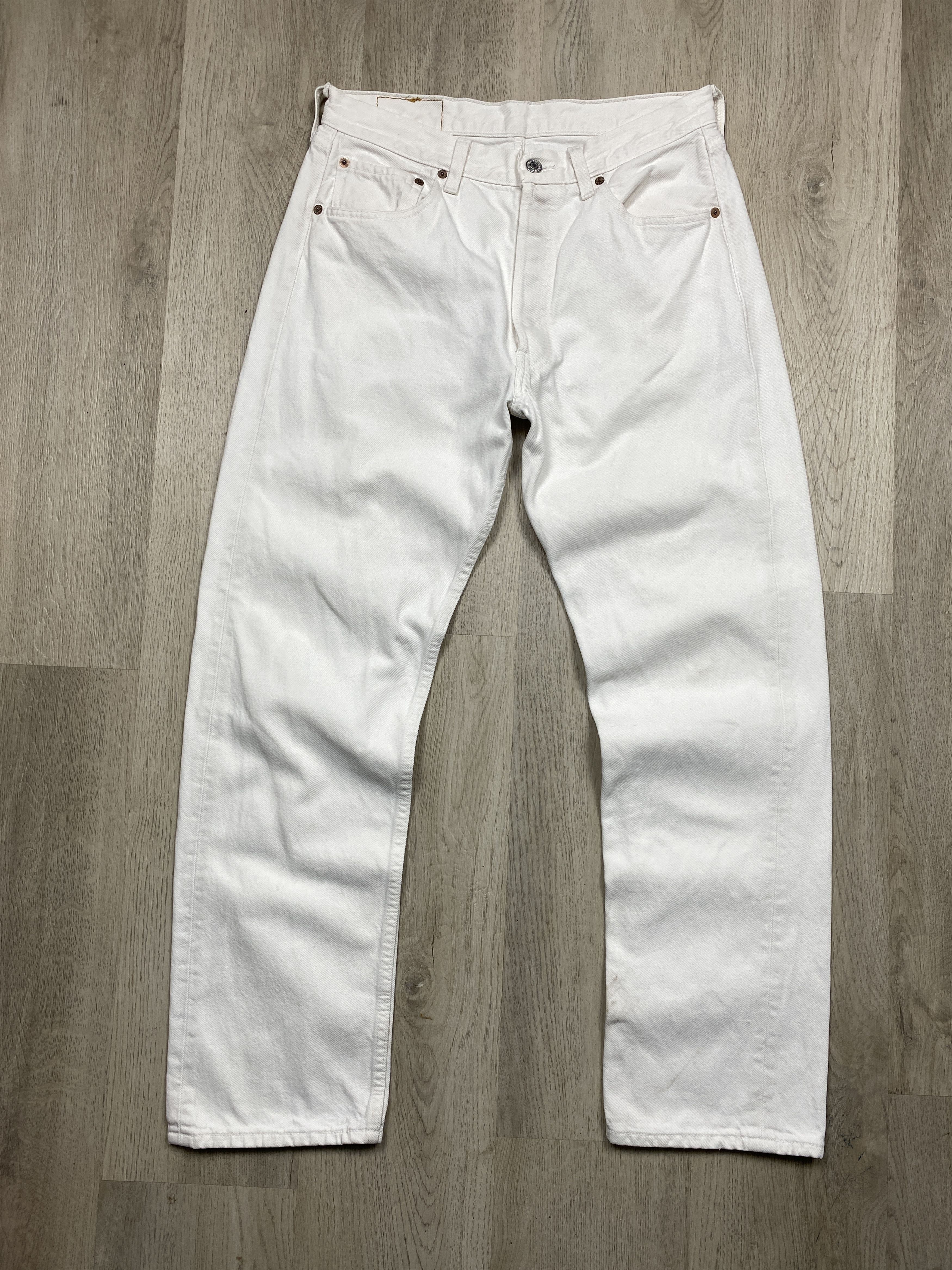 Levi's Levis 501 90s Vintage White Denim Pants Red Tab Jeans Size US 33 - 5 Thumbnail