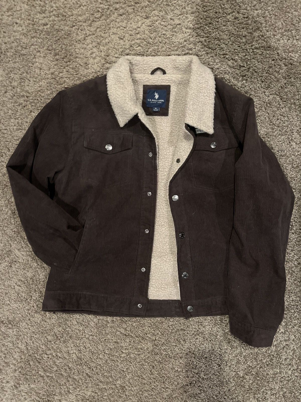 Image of U S Polo Assn U.s. Polo Assn Corduroy Jacket in Brown, Men's (Size XL)