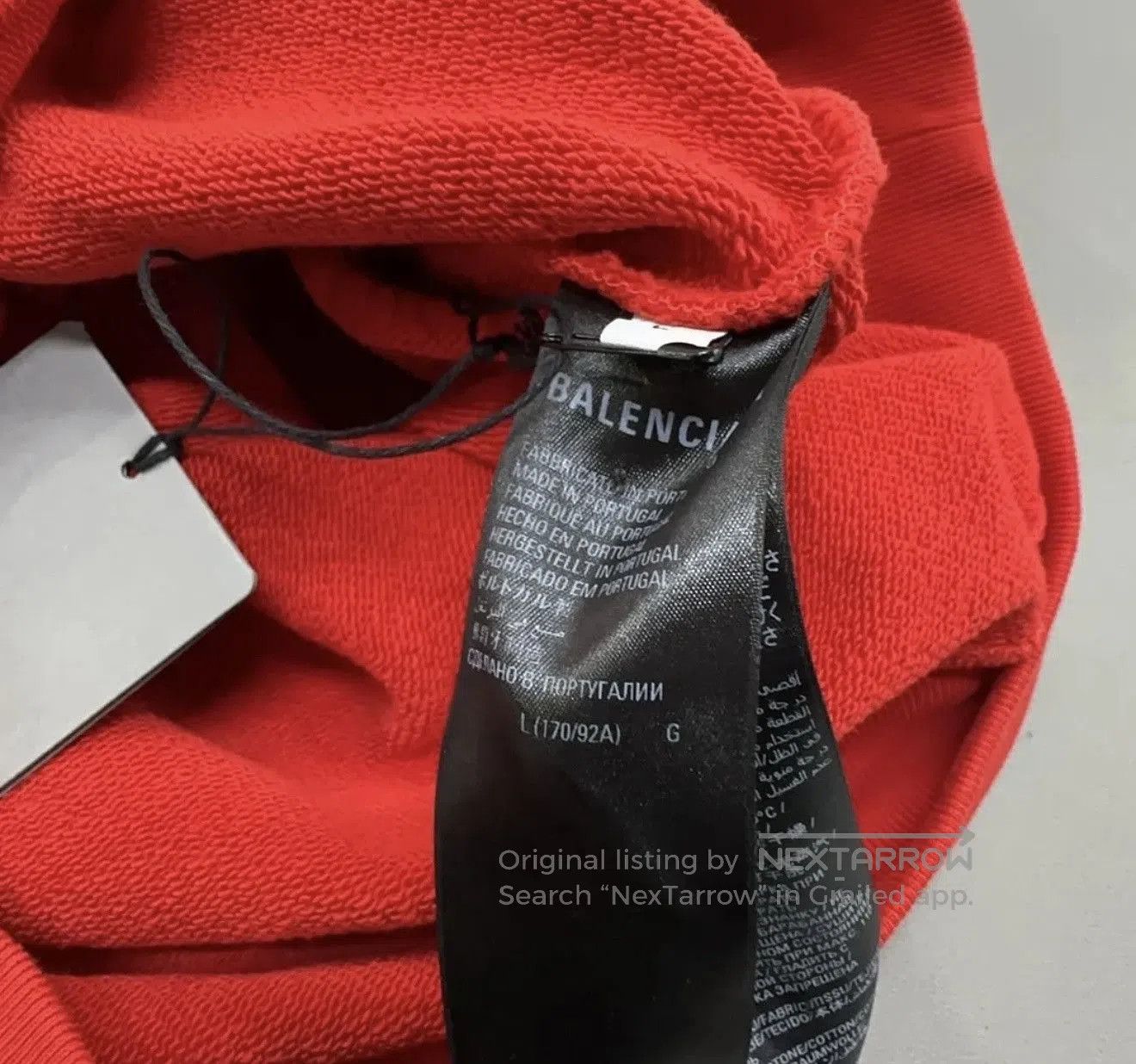 Balenciaga balenciaga red hoodie . Size L / US 10 / IT 46 - 4 Thumbnail