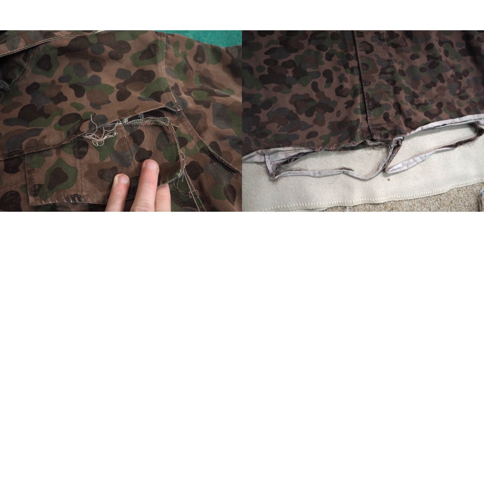 Vintage VINTAGE 60s Austrian KAZ Peadot Military Army Camo Button Parka Jacket Coat Mens L Size US L / EU 52-54 / 3 - 8 Thumbnail
