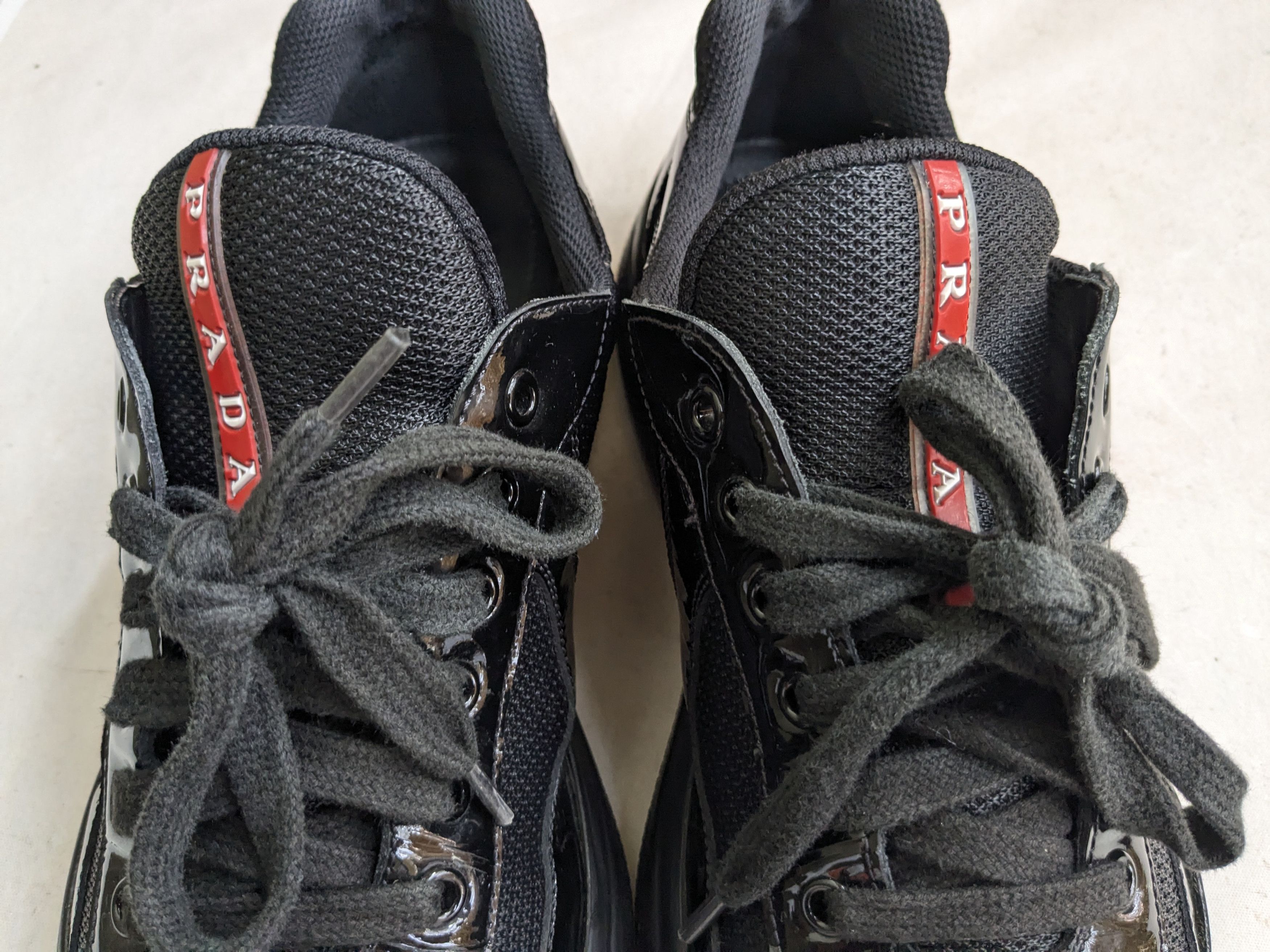 Prada Prada America's Cup Sneakers Black Patent Red 9.5 Size US 9.5 / EU 42-43 - 4 Thumbnail