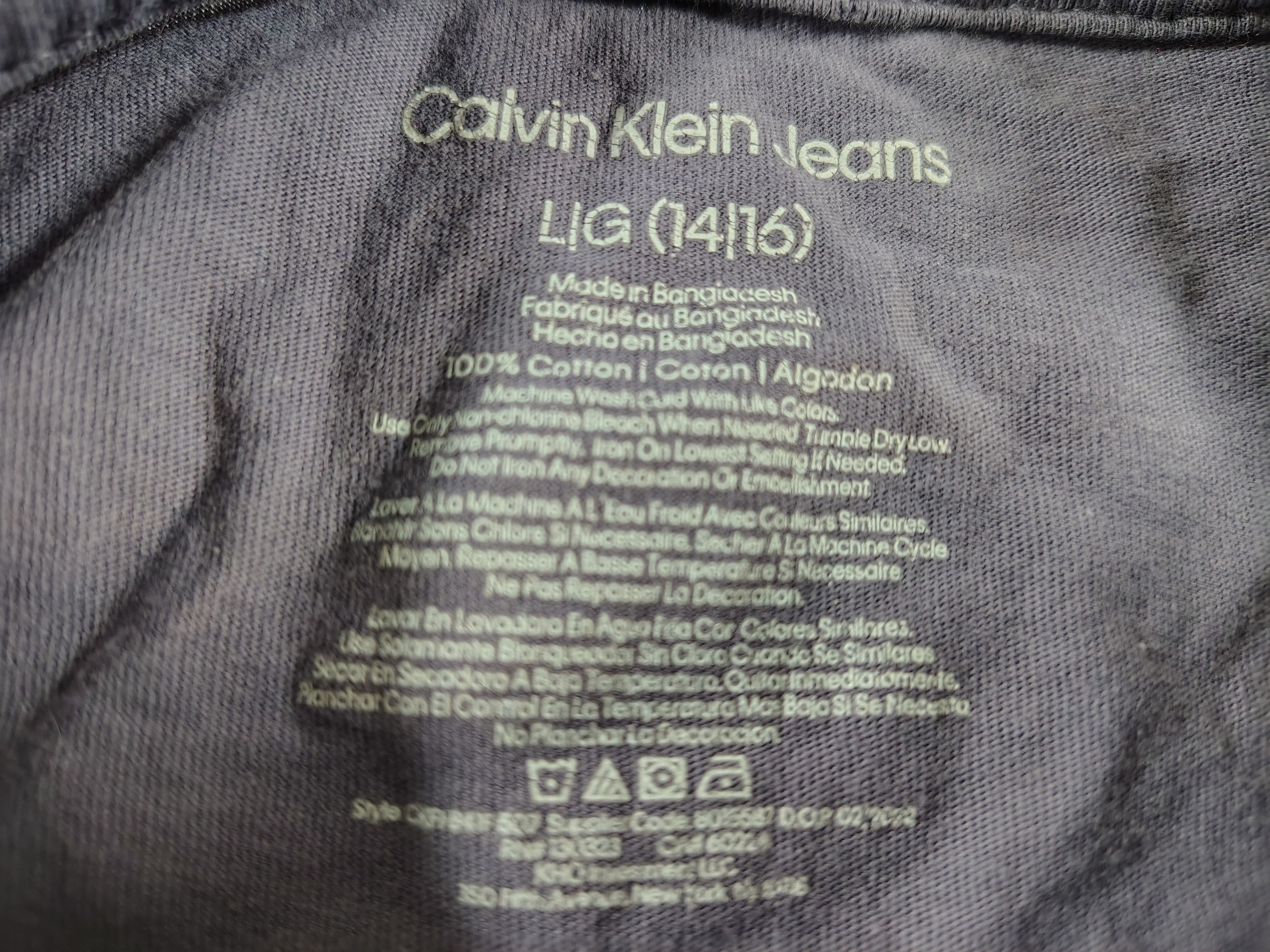 Calvin Klein Women's Large Purple & Calvin Klein Jeans T-Shirt Size US L / EU 52-54 / 3 - 3 Thumbnail