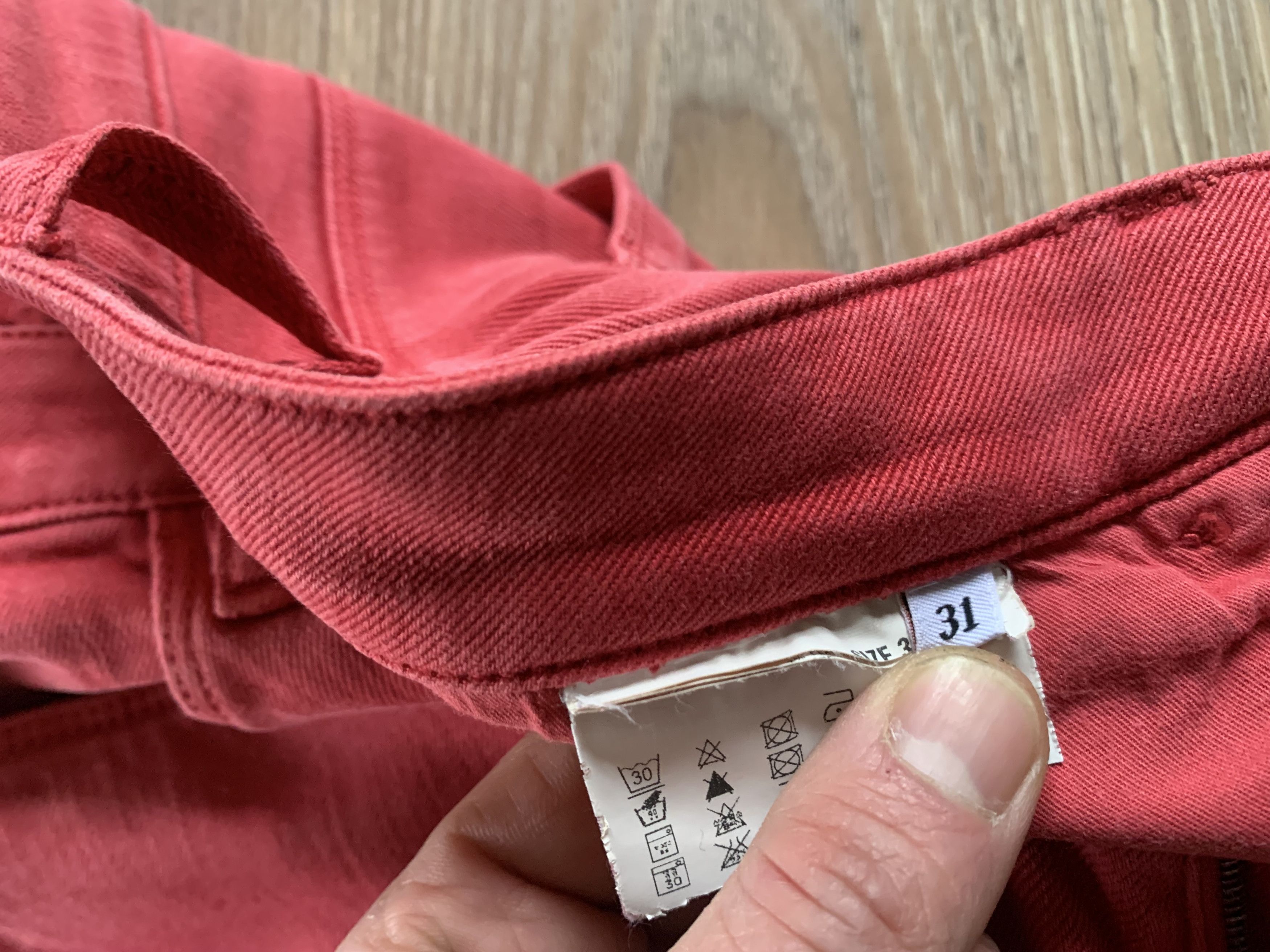 Prada Prada Milano Womens Vintage Red Skinny Jeans Size 31" - 12 Thumbnail