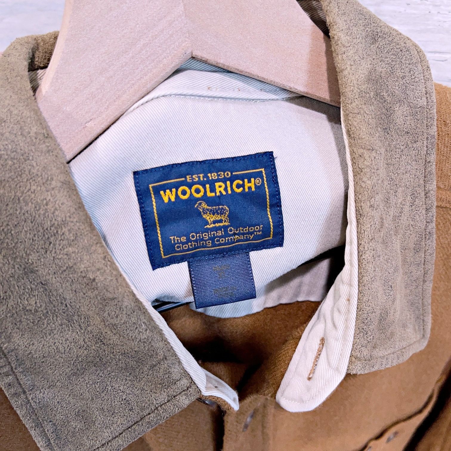 Vintage × Woolrich Woolen Mills Woolrich Wool Flannel Shirt Brown Suede Elbow Patches XL Size US XL / EU 56 / 4 - 6 Thumbnail