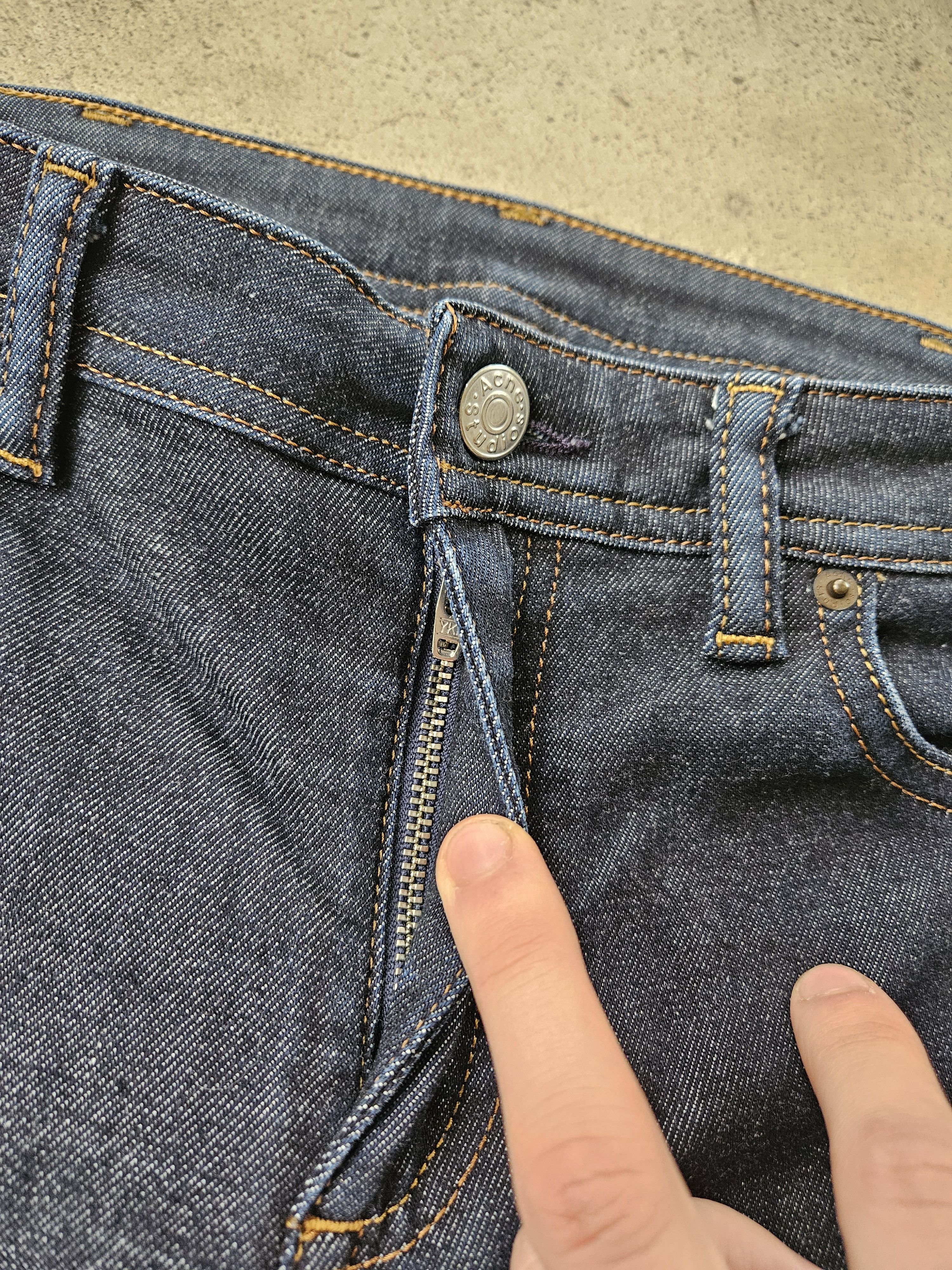 Acne Studios Blå Konst Climb Indigo Back Patch Blue Denim Jeans Size US 31 - 5 Thumbnail