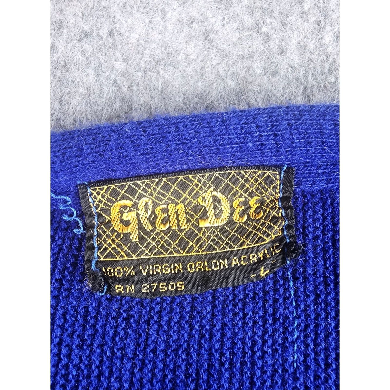 Vintage VINTAGE Glen Dee Sweater Large Blue Alpaca Wool Blend Knit Cardigan Rockabilly Hipster 1960s Size US L / EU 52-54 / 3 - 4 Thumbnail