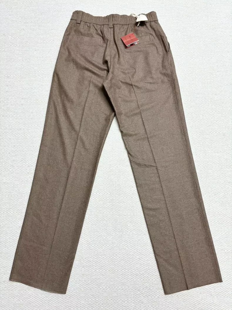 Loro Piana LORO PIANA Mid-waist straight leg casual pants Size US 34 / EU 50 - 2 Thumbnail