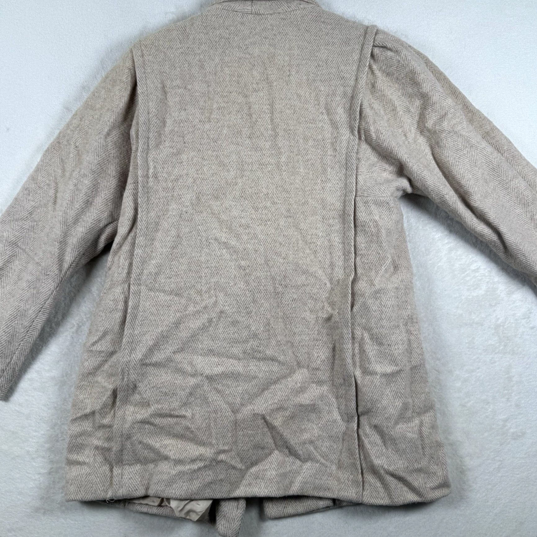 Vintage VINTAGE Freddi-Gail Wool Blend CREAM Double-Breasted Coat L Size L / US 10 / IT 46 - 3 Thumbnail