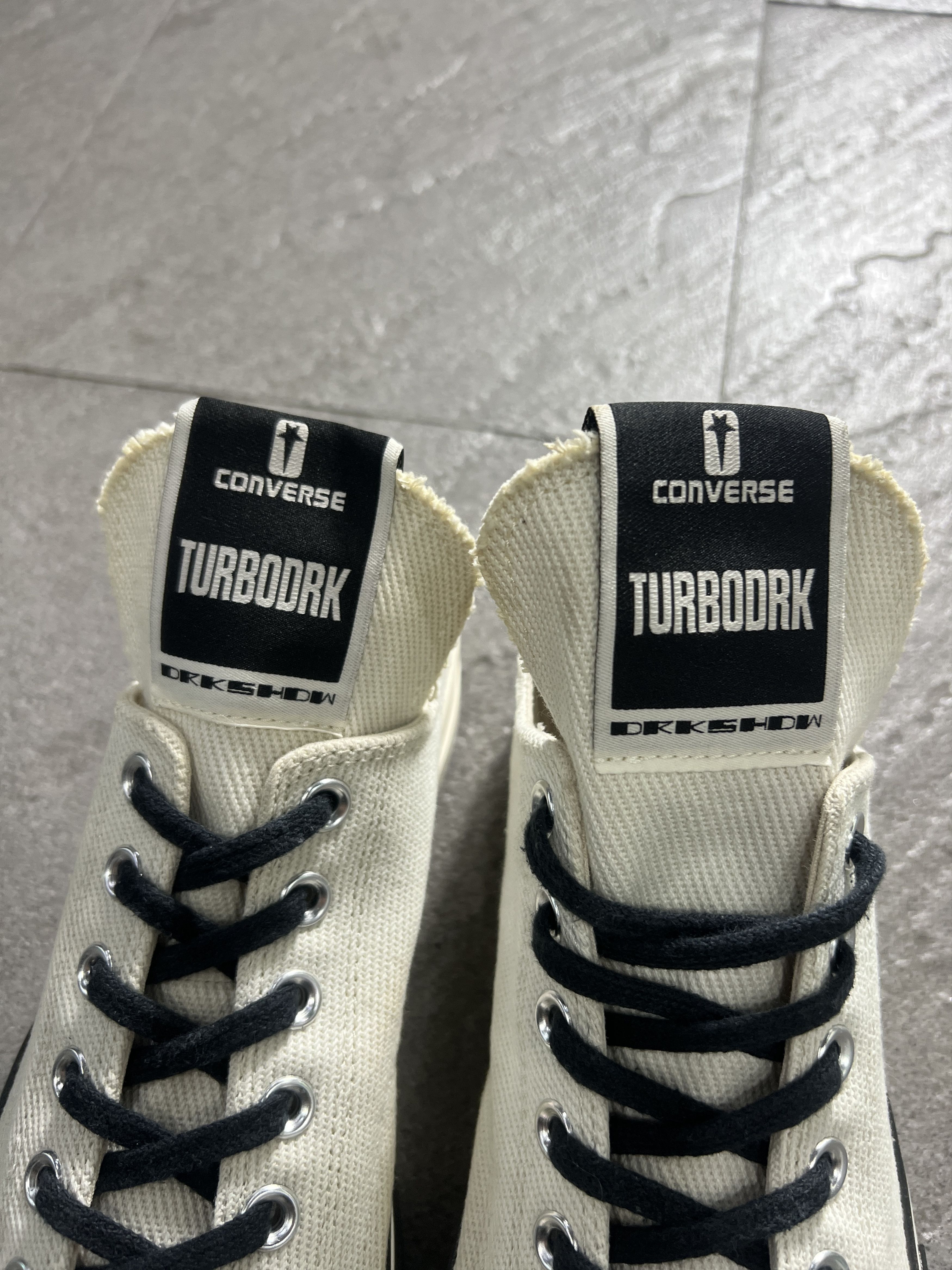 Converse × Rick Owens Drkshdw Converse x Rick Owens DRKSHDW TURBODRK Low Off White EU41.5 Size US 8 / EU 41 - 5 Thumbnail