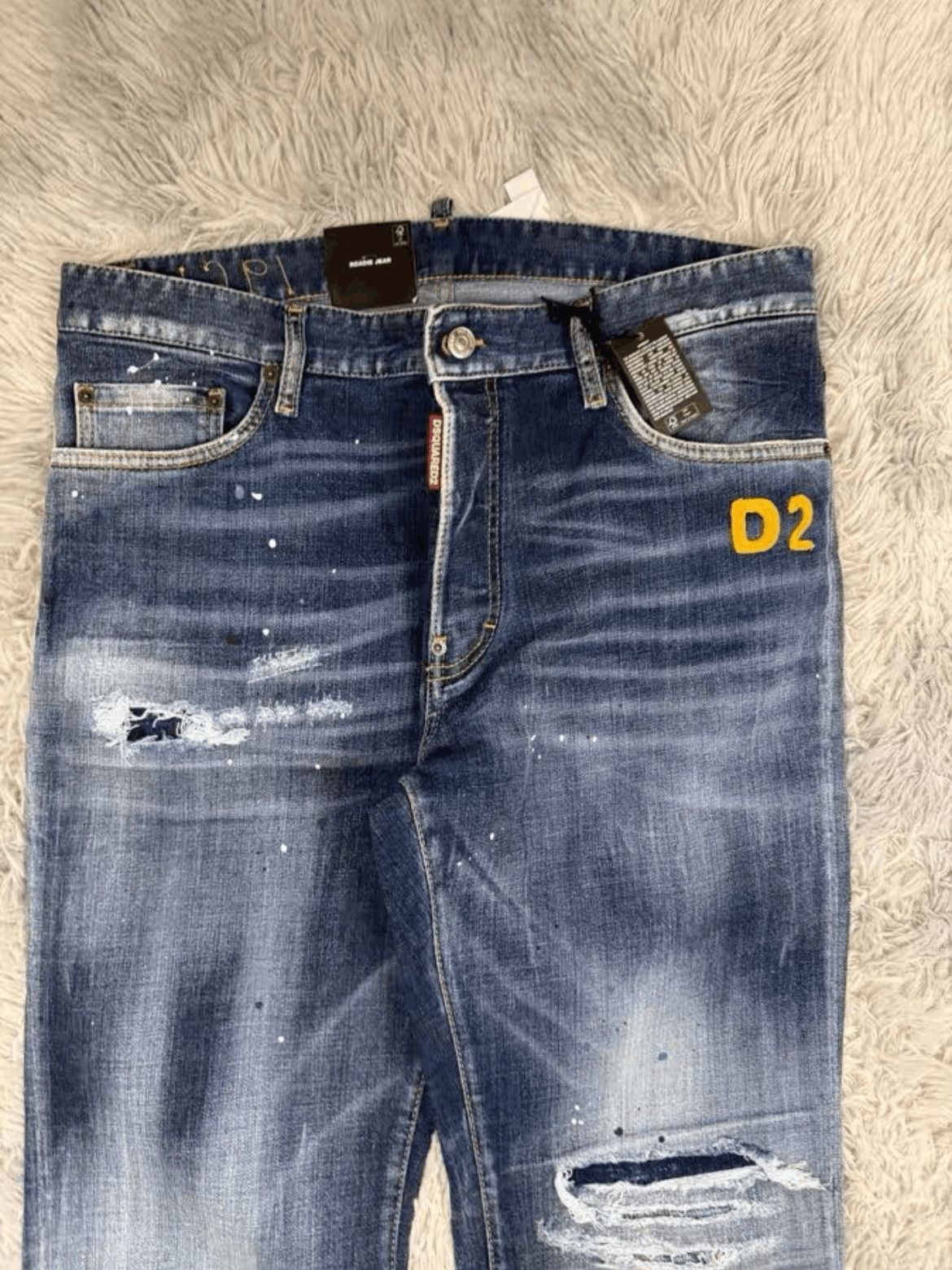 Dsquared2 Dsquared2 Sz 48 Dsquared2 22AW Runway Distressed Patch Den Size US 32 / EU 48 - 4 Thumbnail