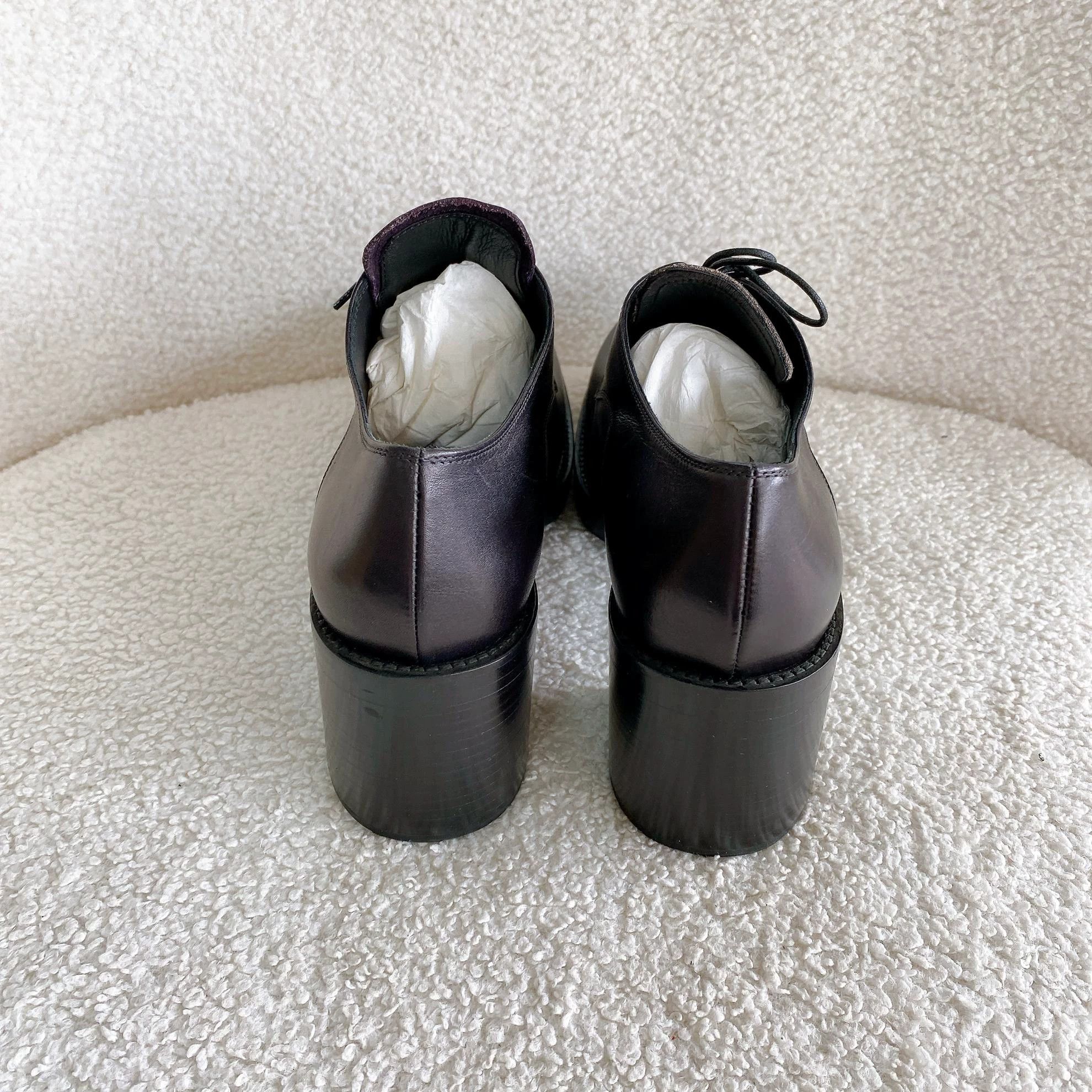 Miu Miu MIU MIU Black Block Heel Leather Pumps 37 4676 Size US 6.5 / IT 36.5 - 5 Thumbnail