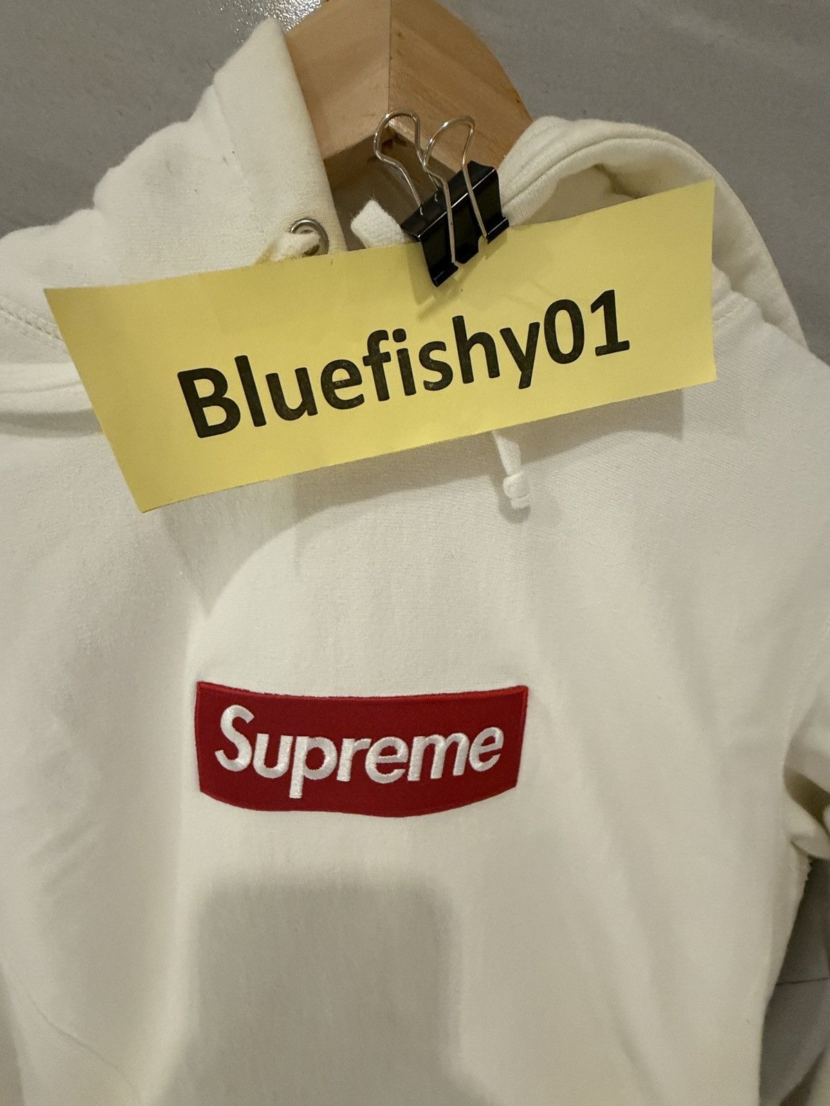 Supreme Supreme Red Box Logo White Hoodie Size US M / EU 48-50 / 2 - 2 Thumbnail