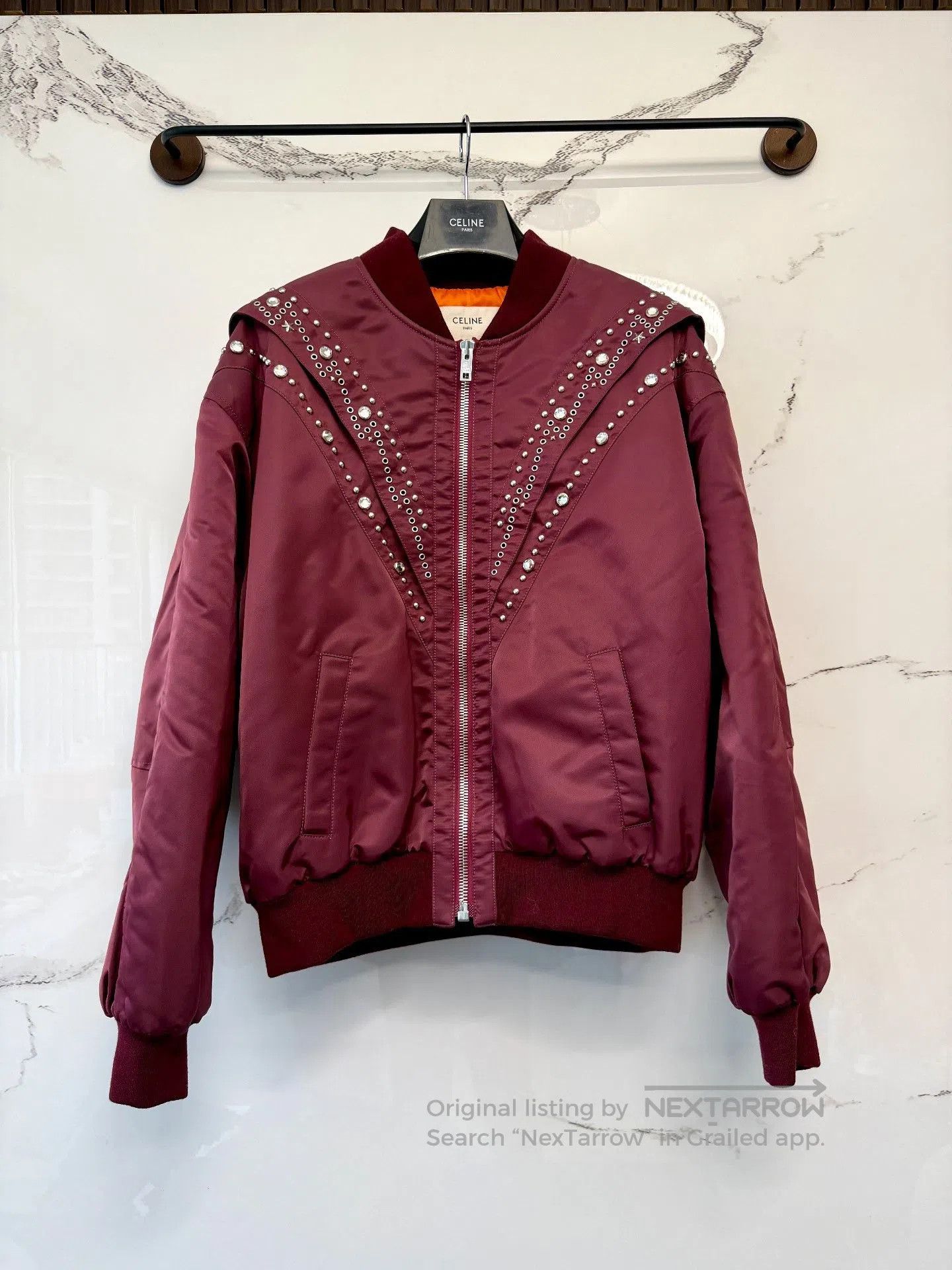 Celine celine spring summer bomber jacket with rhinestones. Size M / US 6-8 / IT 42-44 - 1 Thumbnail