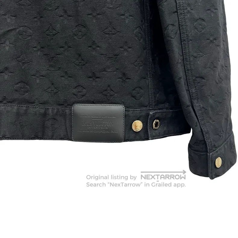 Louis Vuitton Louis Vuitton Black Dark Stripe Full Print Denim Jacket Size XS / US 0-2 / IT 36-38 - 5 Thumbnail