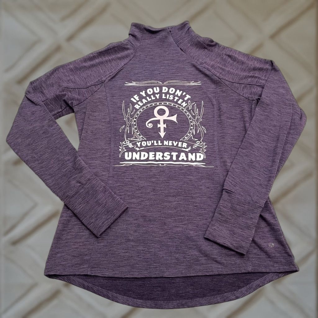 Layer 8 Layer 8 Qwick Dry Prince Symbol Mock Active Jacket Womens Medium Purple Athletic Outdoor Size M / US 6-8 / IT 42-44 - 1 Thumbnail