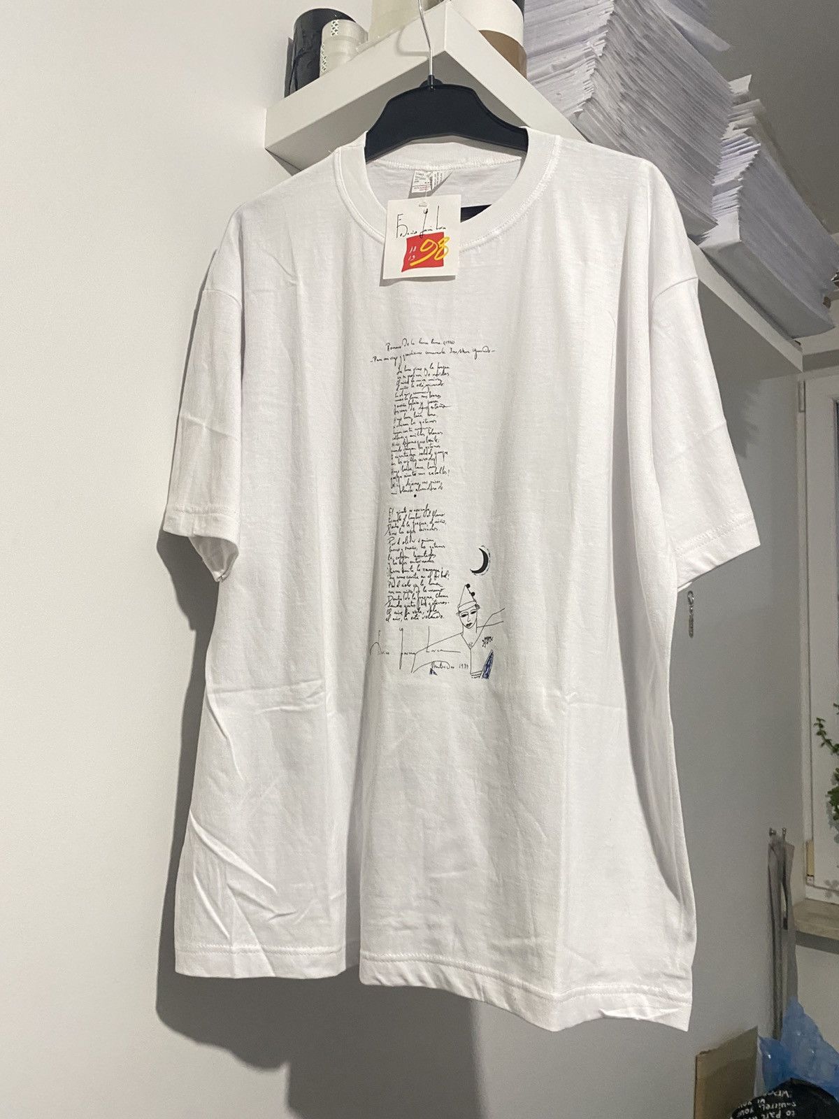 Vintage Federico Garcia Lorca Art Tee XL DS 90s Granada museum Size US XL / EU 56 / 4 - 15 Thumbnail