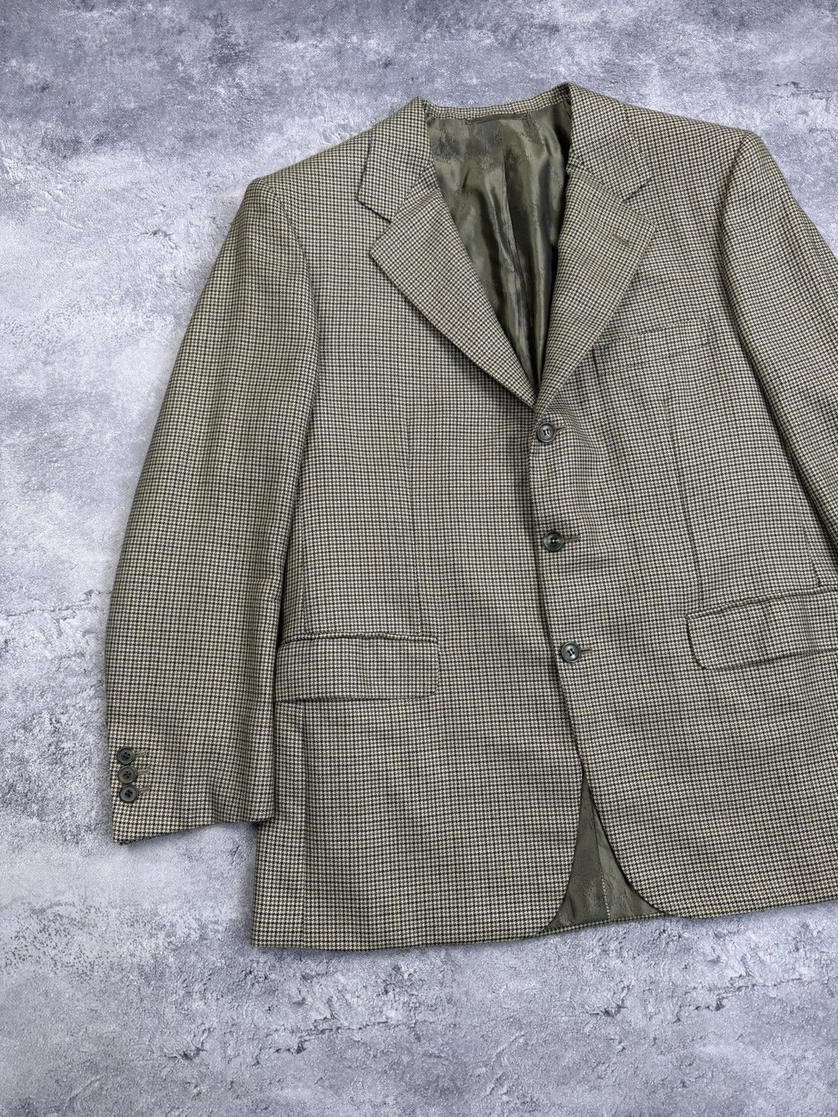 Brioni Brioni 100% Cashmere Houndstooth Blazer Jacket Size 40R - 6 Thumbnail