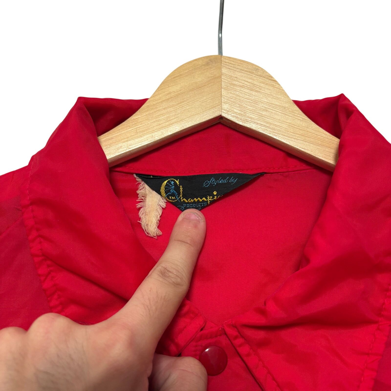 Champion VTG 60s Ohio State Champion Nylon Windbreaker Jacket Red XL Size US XL / EU 56 / 4 - 3 Thumbnail
