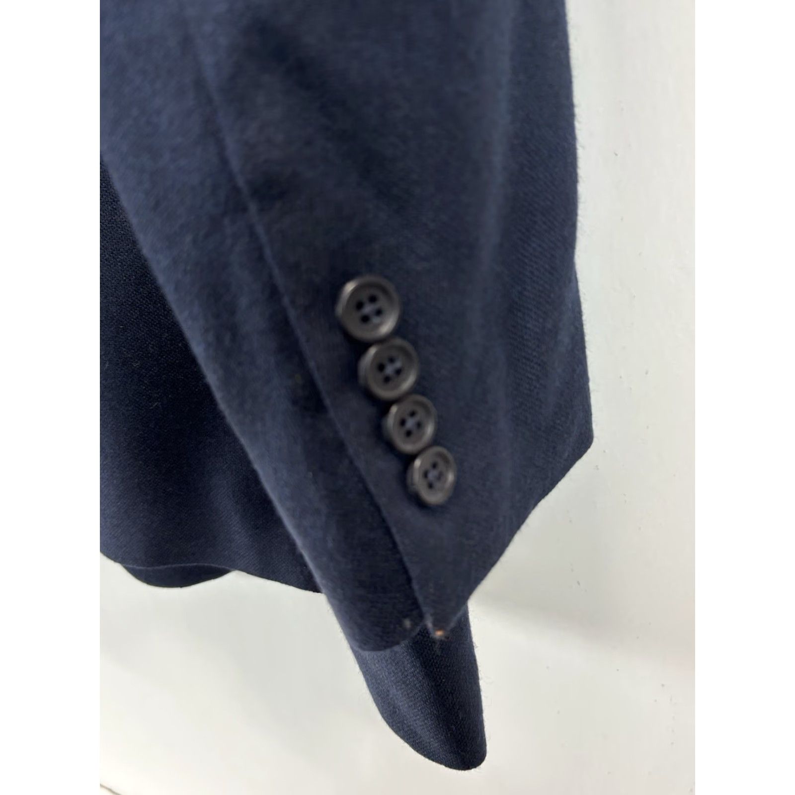 Jos. A. Bank Jos A Bank Blazer Sport Coat 46L Mens Navy Wool Bamboo Blend Classic Career Soft Solid Long Blazer Mens Size 46R - 5 Thumbnail