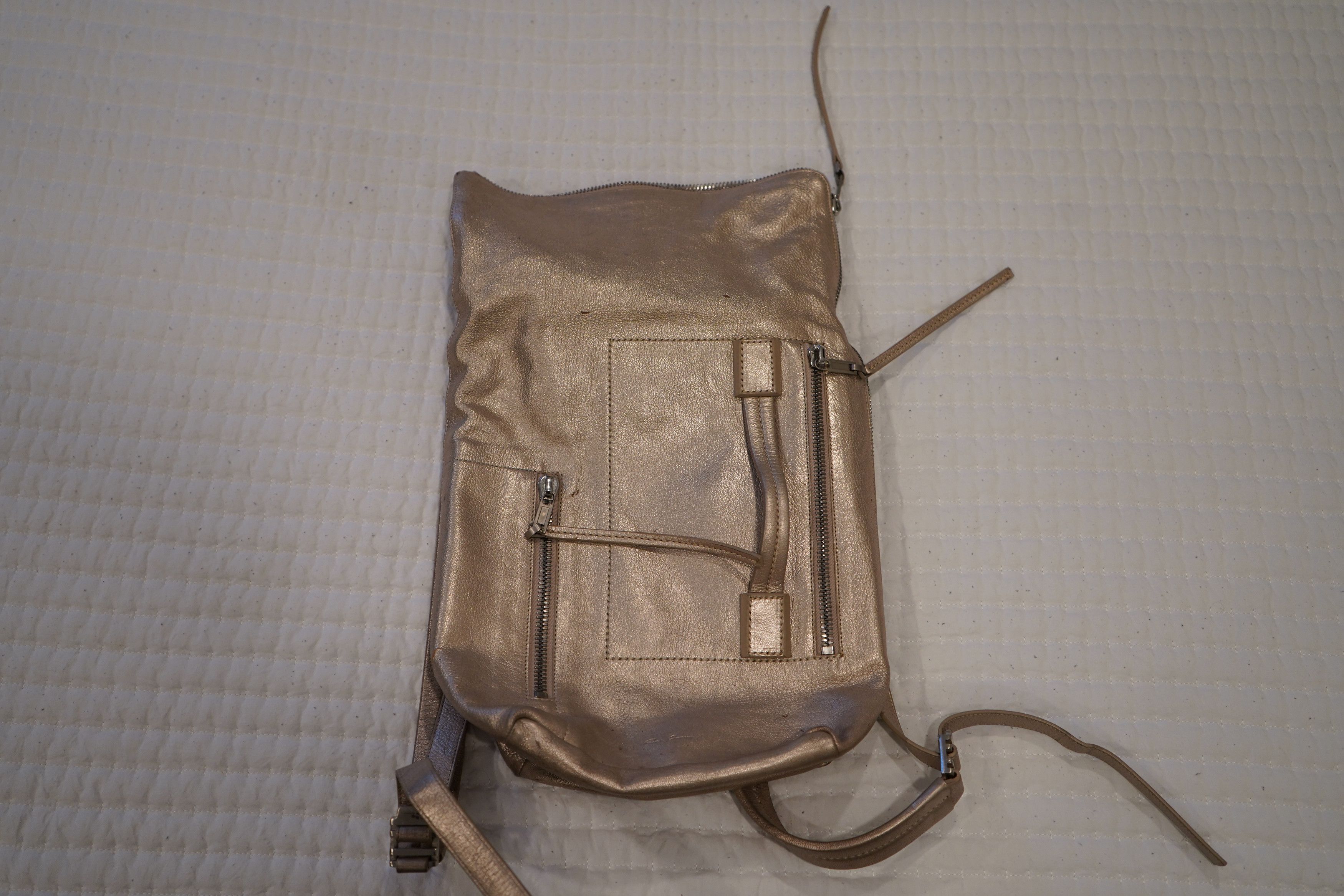Rick Owens Rick Owens Leather Backpack / Sling Bag Bronze Size ONE SIZE - 1 Thumbnail
