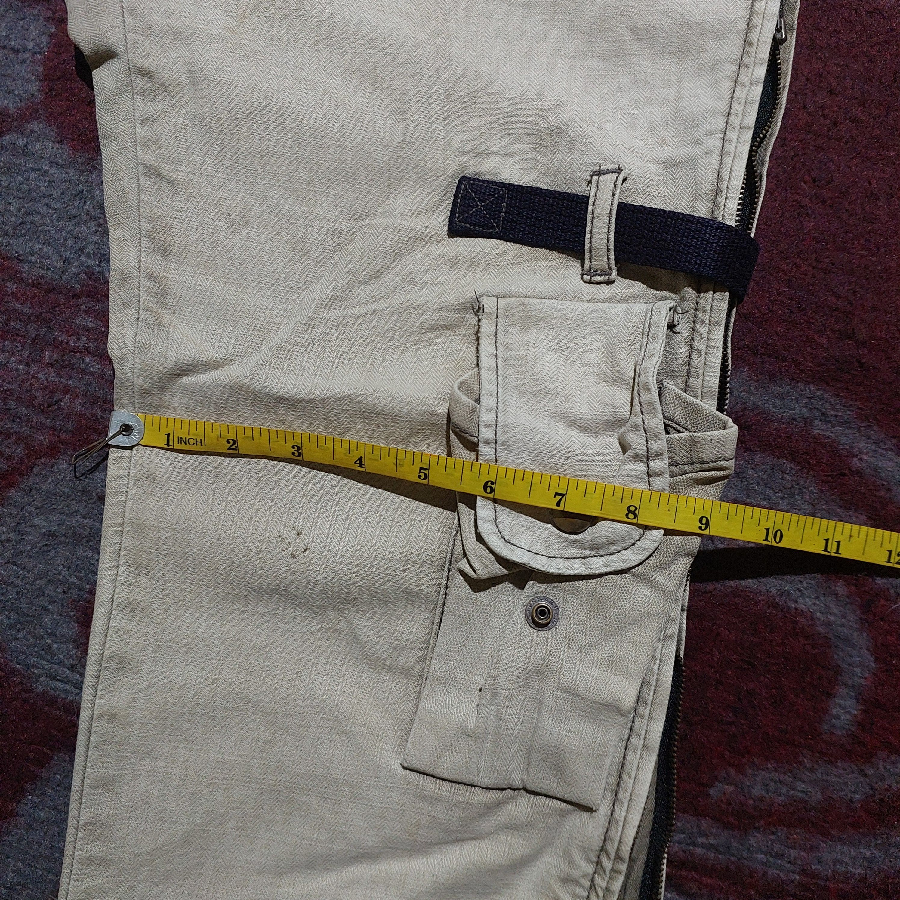 PPFM PPFM bondage zipper side distressed 3d pocket cargo pants Size US 33 - 22 Thumbnail