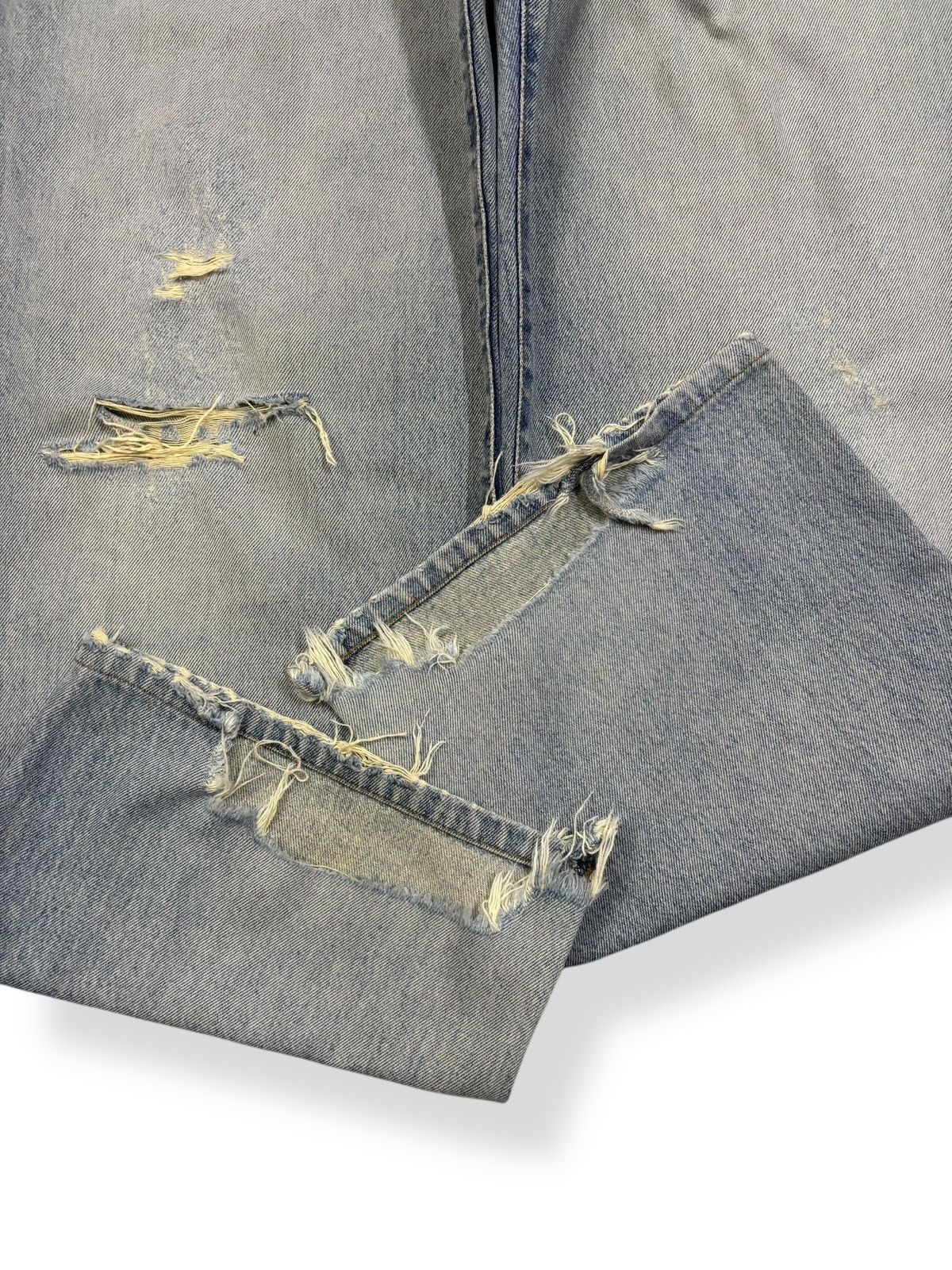Wrangler Vintage Wrangler Light Blue Wash Baggy Distressed Jeans Size US 32 / EU 48 - 8 Thumbnail