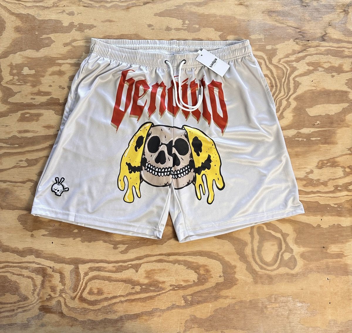 Other RARE BENDITTO Skull Mesh Shorts XXL Streetwear Grail Size US 38 / EU 54 - 1 Thumbnail