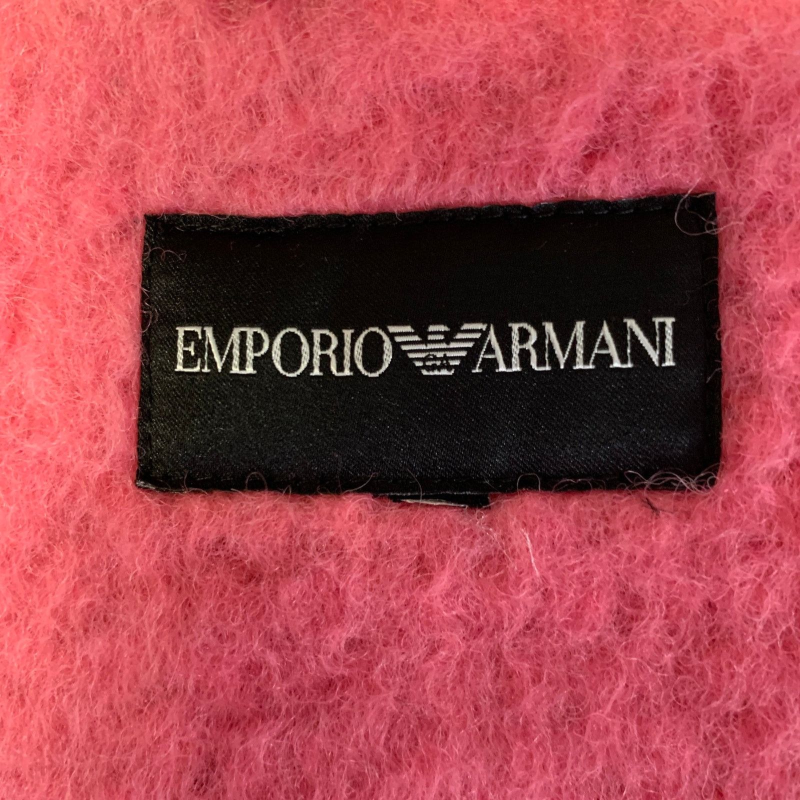Emporio Armani EMPORIO ARMANI XS Pink Wool Poly Textured Notch Lapel Coat Size XS / US 0-2 / IT 36-38 - 4 Thumbnail