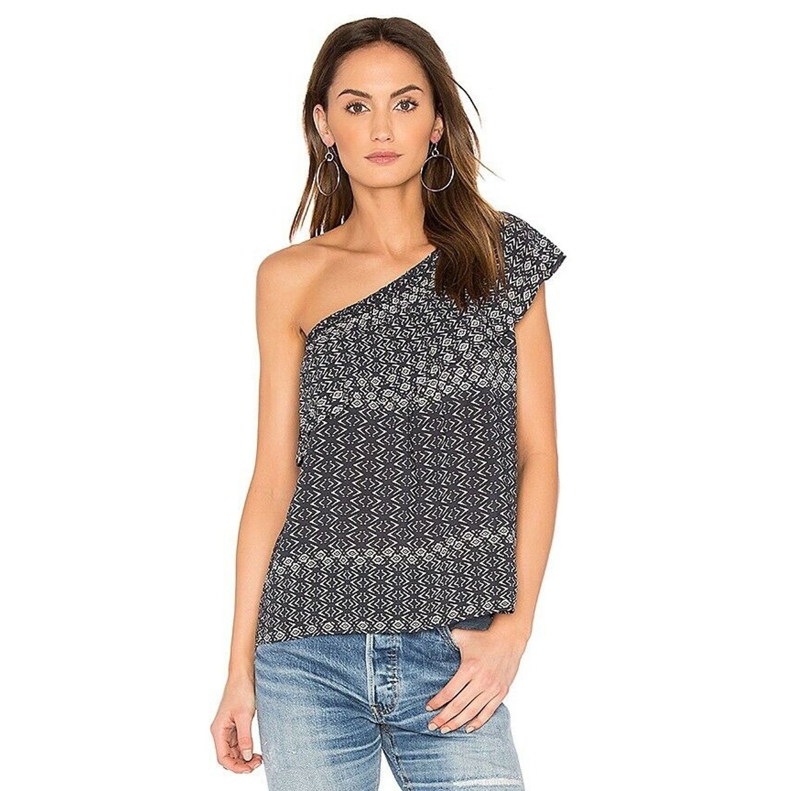 Anthropologie New Anthropologie Florine One-Shoulder Top by Velvet G&S Size S / US 4 / IT 40 - 2 Thumbnail