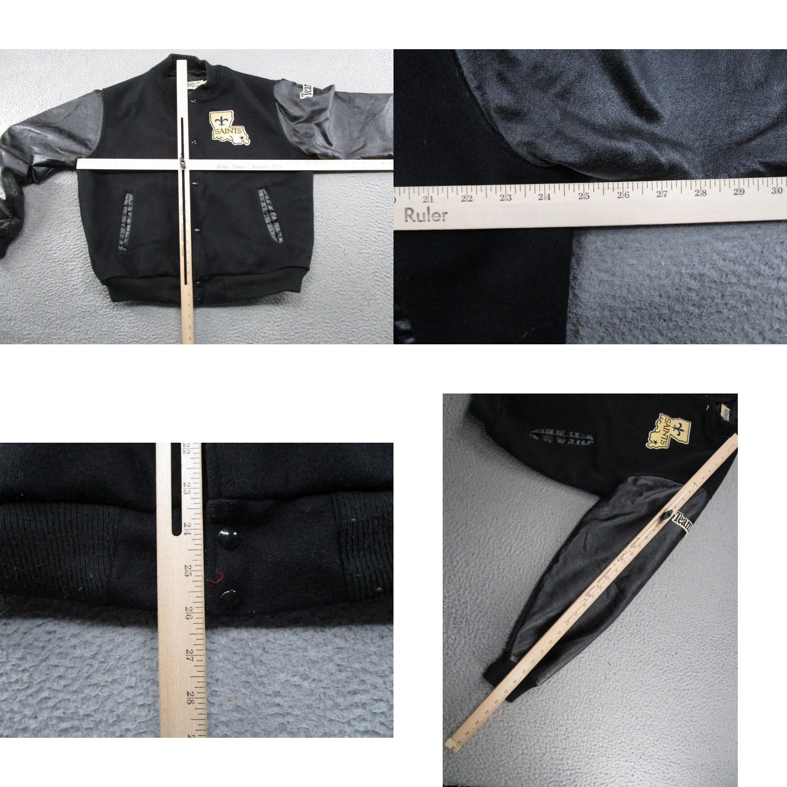 Chalk Line VINTAGE Chalk Line NFL Saints Wool Varsity Jacket SZ L Mens Size US L / EU 52-54 / 3 - 8 Thumbnail