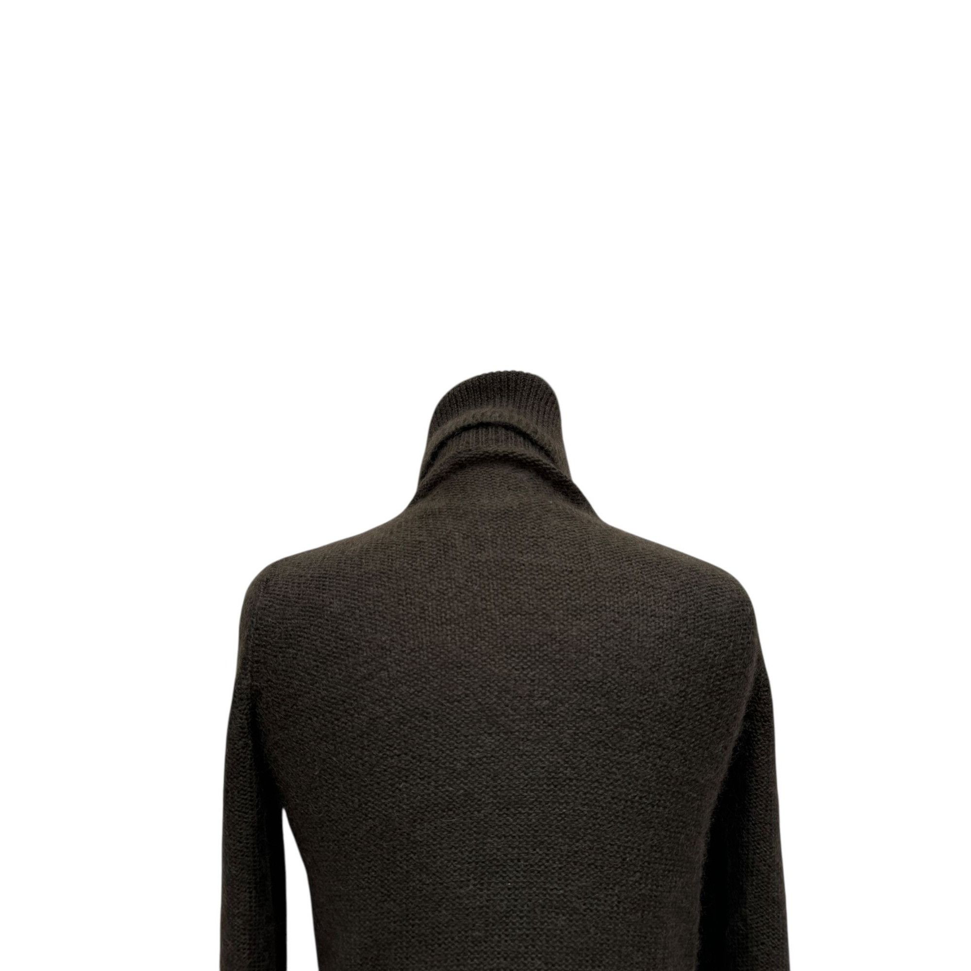 Yves Saint Laurent Vintage Brown Wool Ribbed Knit Dress Size M / US 6-8 / IT 42-44 - 5 Thumbnail